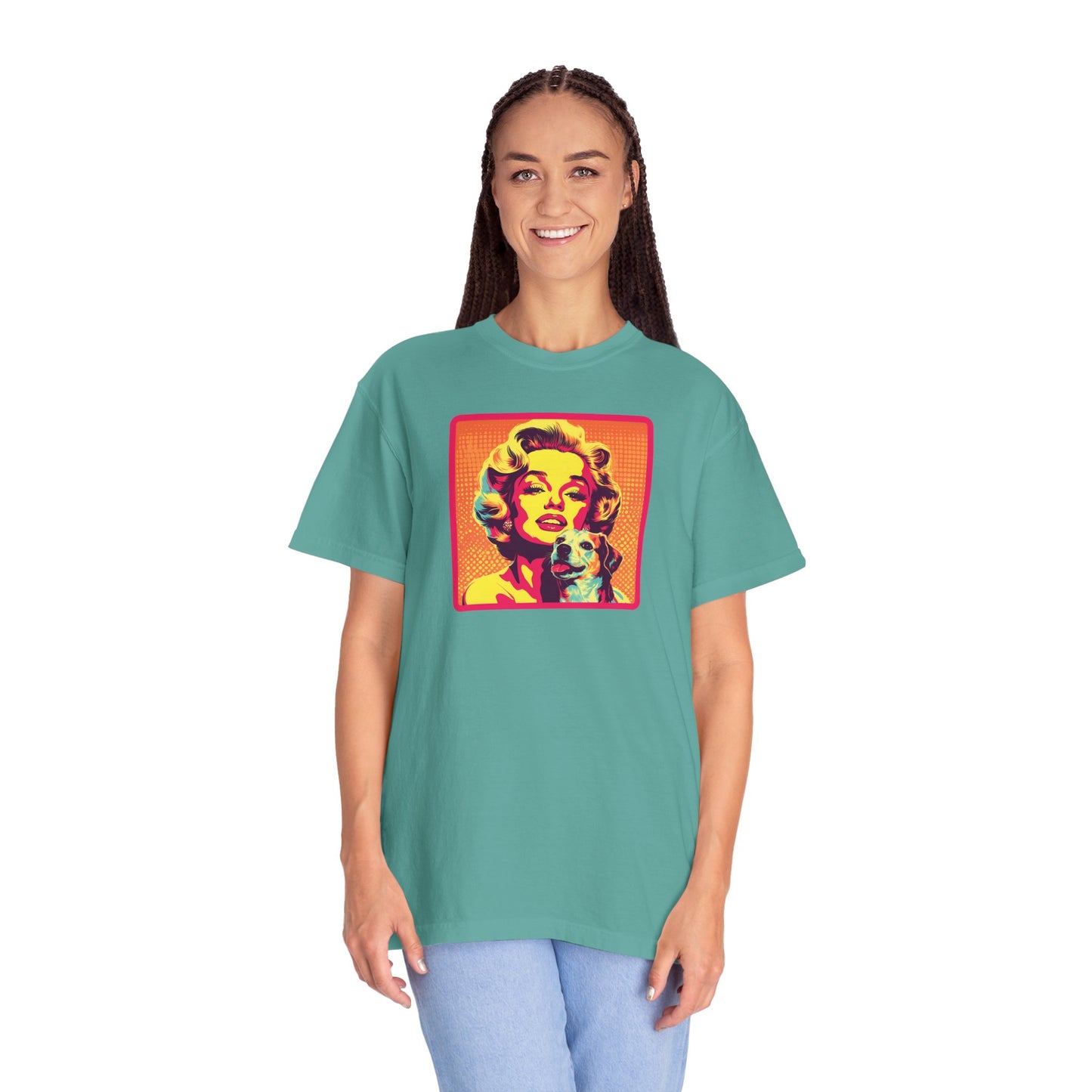Vintage Dog Mom T-shirt - Unisex Garment-Dyed Tee for Dog Lovers
