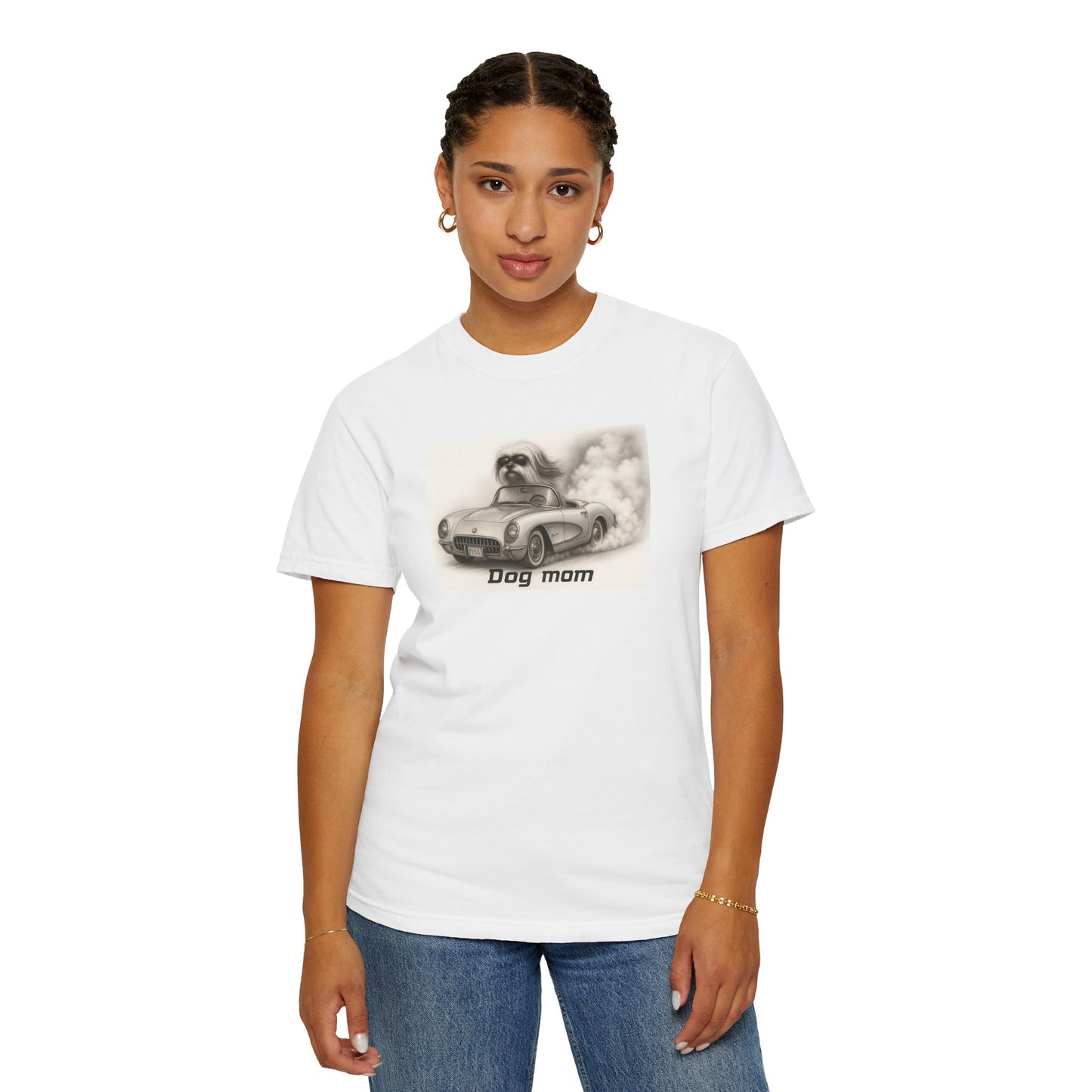 Dog Mom - Lhasa Apso- “Cool Dogs in Cool Cars” T-Shirt Collection! 🐶🚗