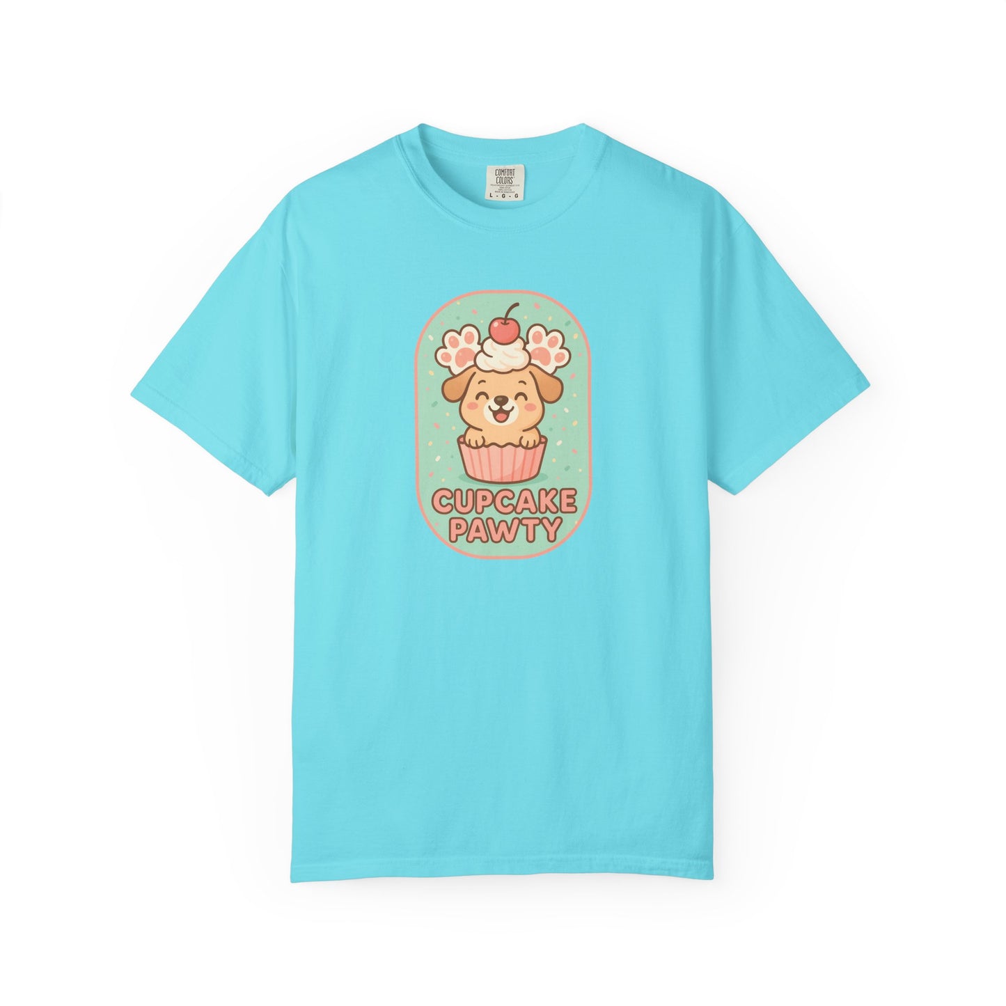 Cute Dog Cupcake Pawty Unisex T-shirt, Perfect for Animal Lovers, Pet Birthdays, Gifts, Casual Wear, Fun Gatherings, Dog Celebrations