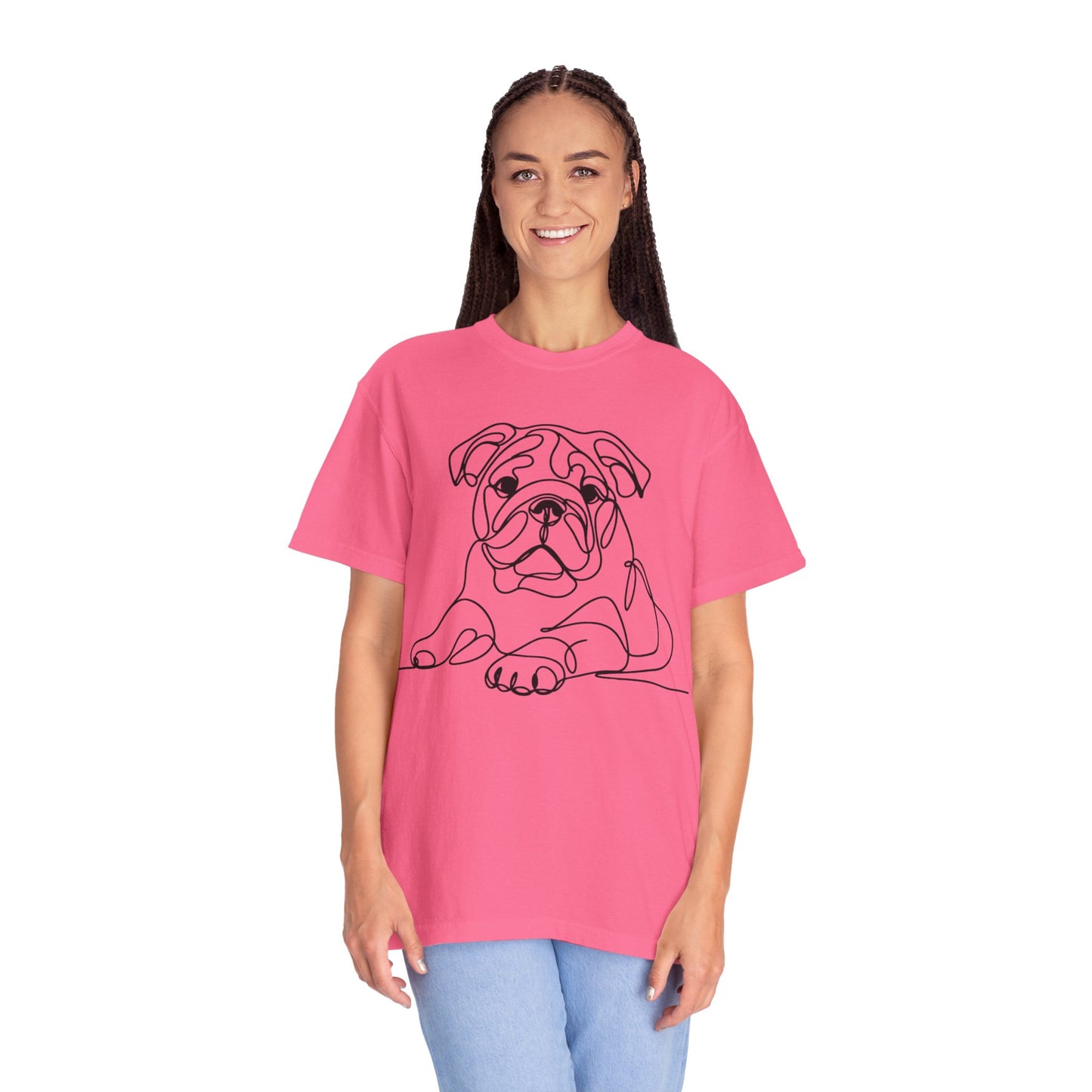 Bulldog Line Art Unisex T-Shirt - Perfect for Dog Lovers & Casual Days