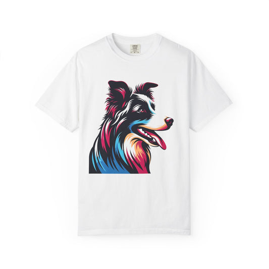 Brain & Beauty – Colorful Border Collie Tee