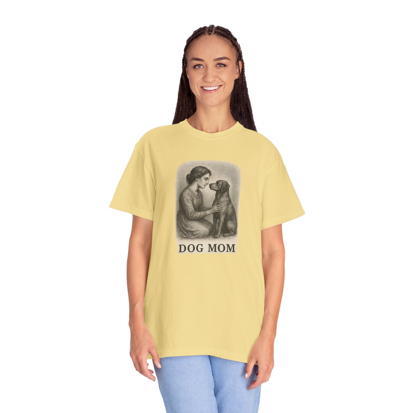 Dog Mom Unisex T-Shirt, Cozy Gift for Pet Lovers, Vintage Style Tee, Cute Dog Owner Shirt, Ideal for Birthdays and Holidays