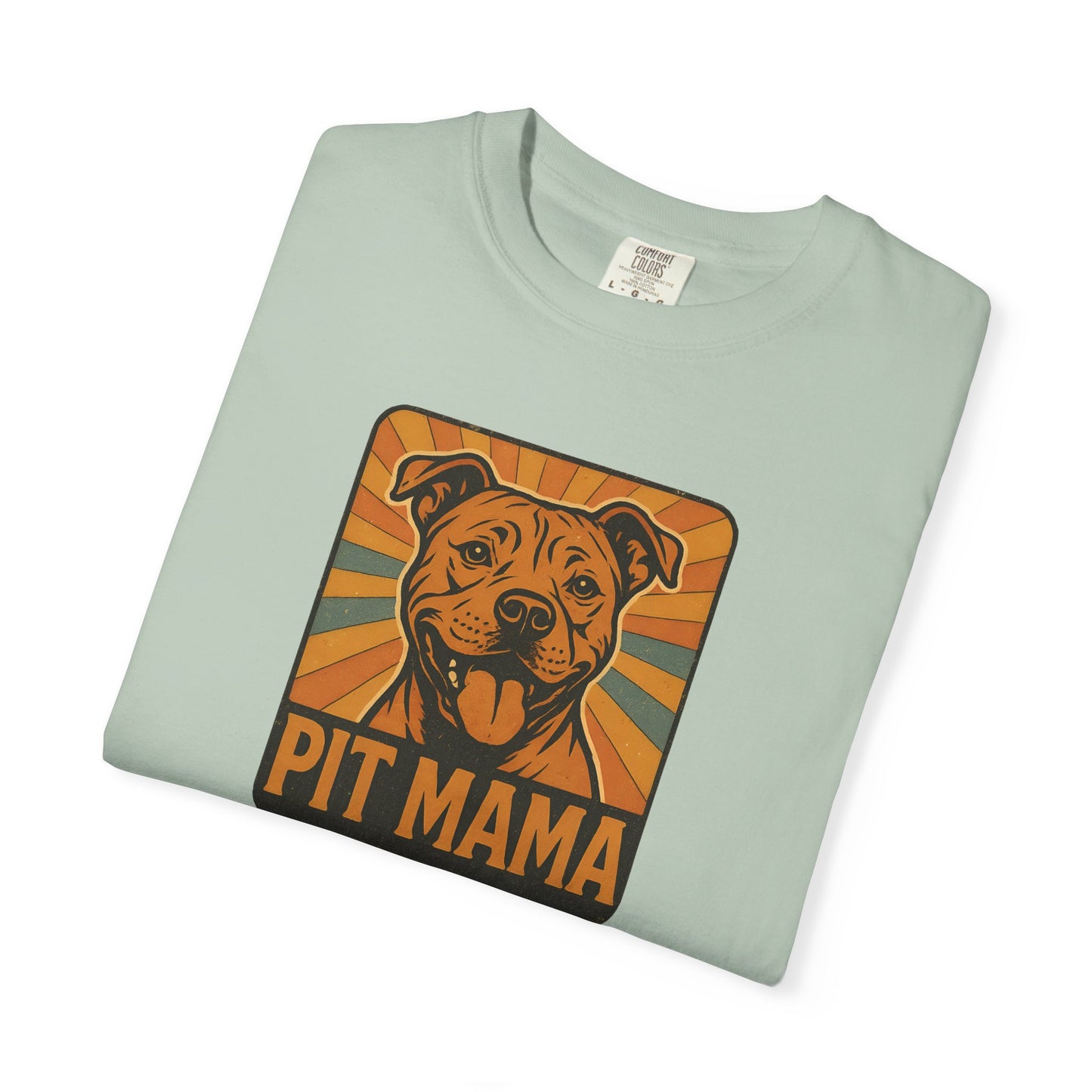 Pit Mama Unisex Garment-Dyed T-Shirt, Dog Lover Gift, Animal Rescue Tee, Pitbull Mom Shirt, Casual Wear, Pet Mom Apparel