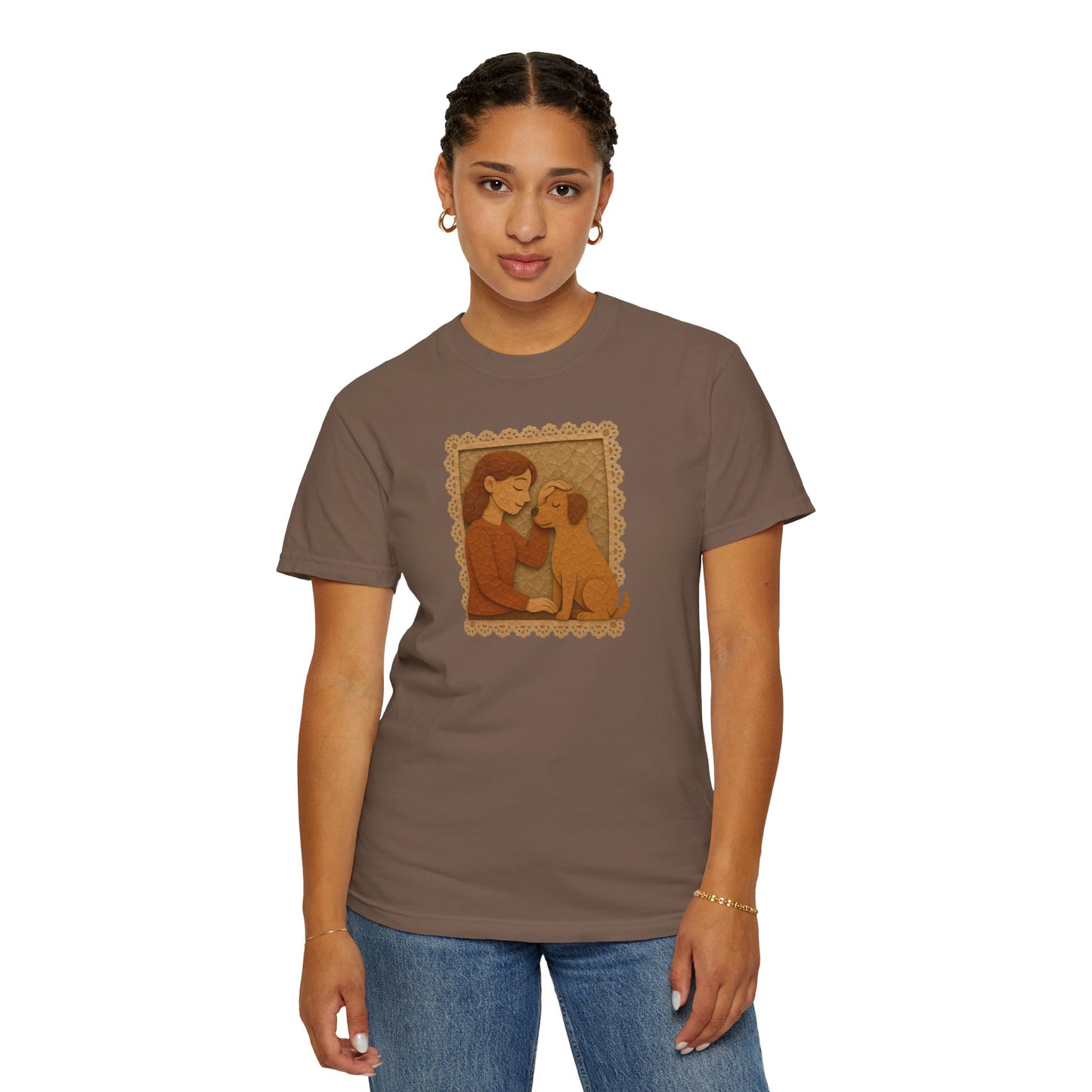 Dog Mom T-shirt - Unisex Garment-Dyed Tee for Dog Lovers