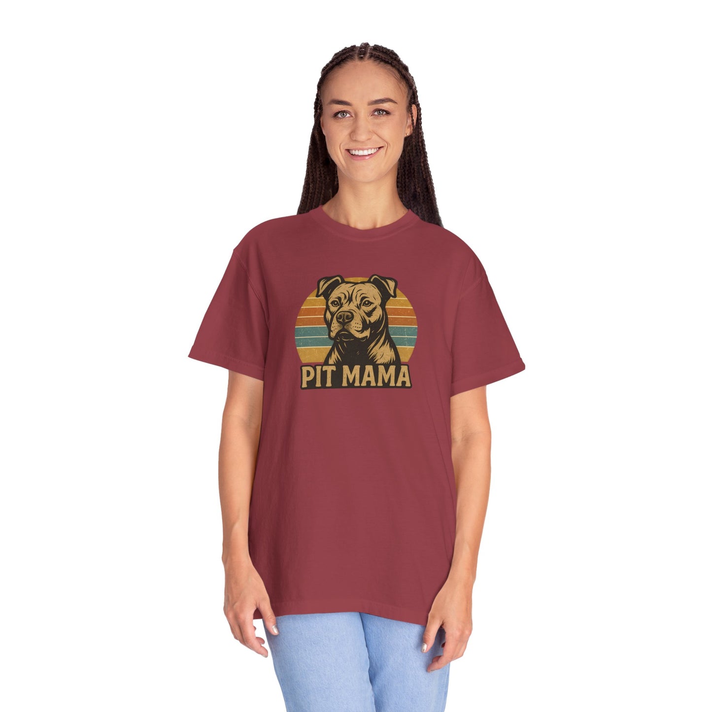 Retro Pit Mama T-Shirt , Pitbull