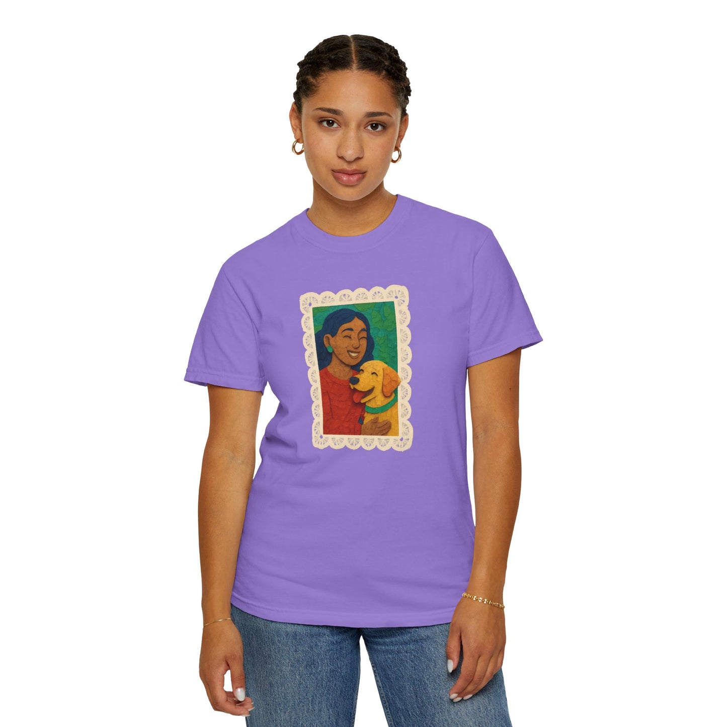 Dog Mom T-shirt - Unisex Garment-Dyed Tee for Dog Lovers
