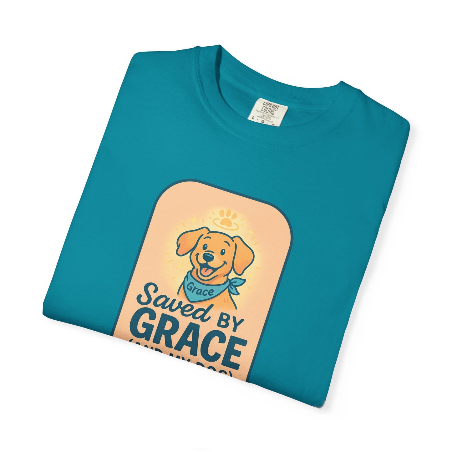Dog Lover's Saved by Grace T-Shirt, Pet Lover Gift, Casual Tee, Birthday, Dog Adoption, Unisex Fashion, Cute Animal Shirt