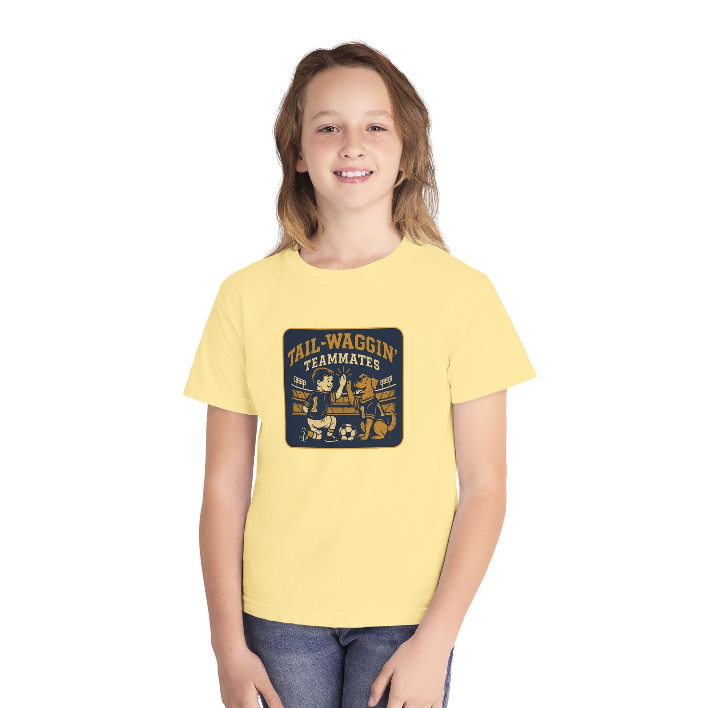 Youth Tail-Waggin' Teammates Midweight Tee