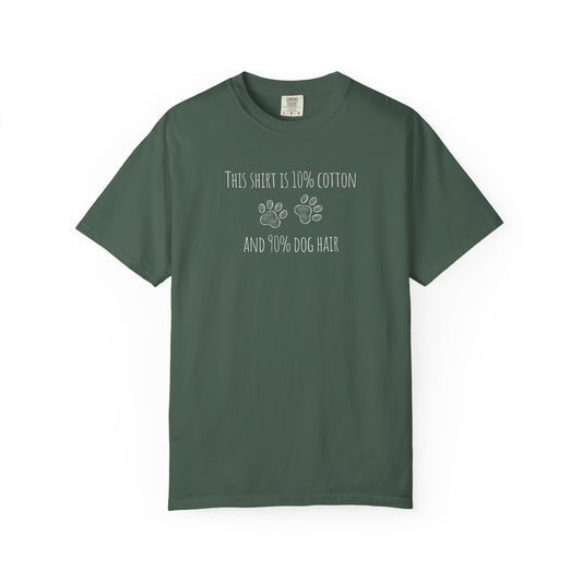 10% cotton 90% dog hair Unisex Garment-Dyed T-shirt - Casual Comfort for Trendsetters