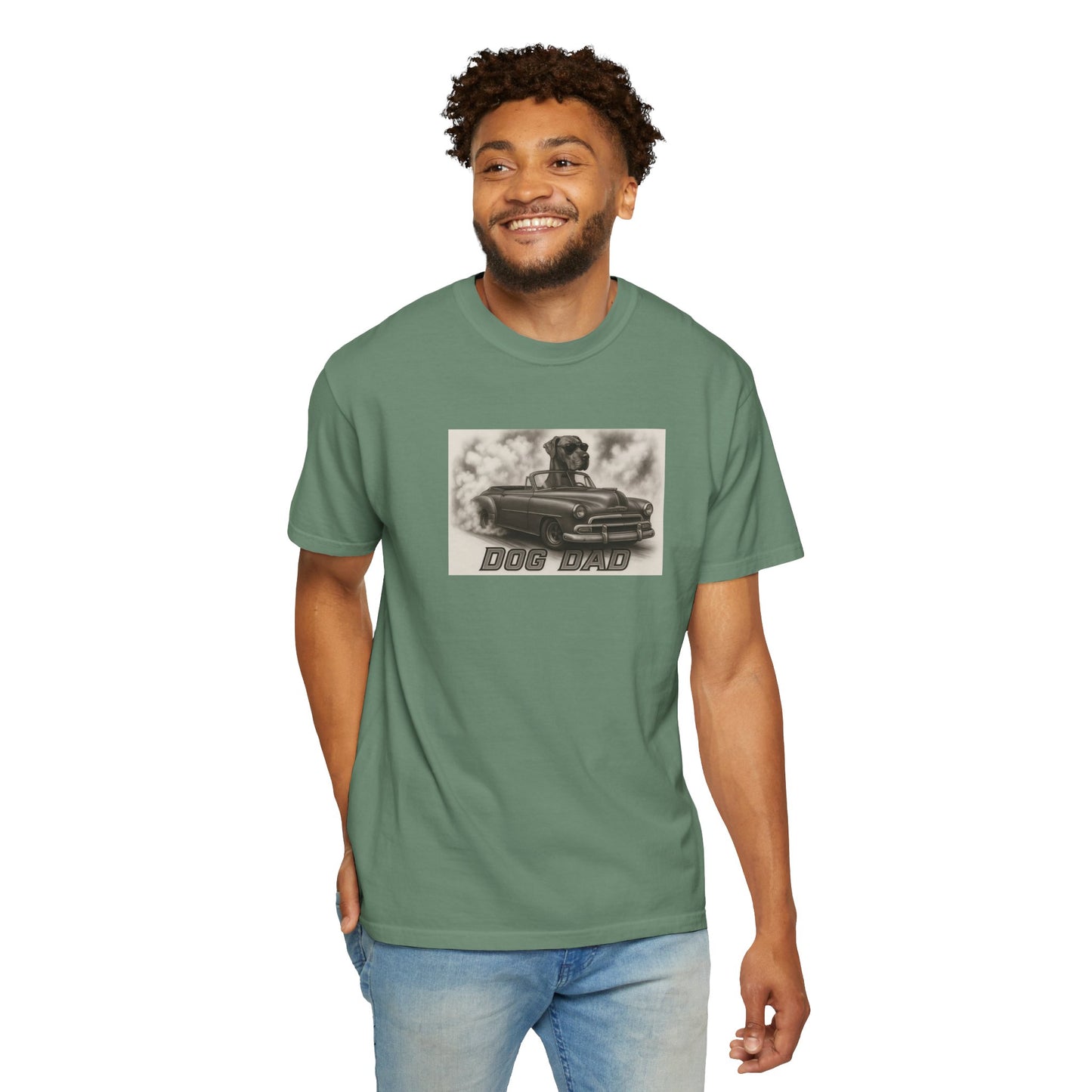 Dog Dad - Great Dane - Cool Dogs in Cool Cars T-Shirt Collection