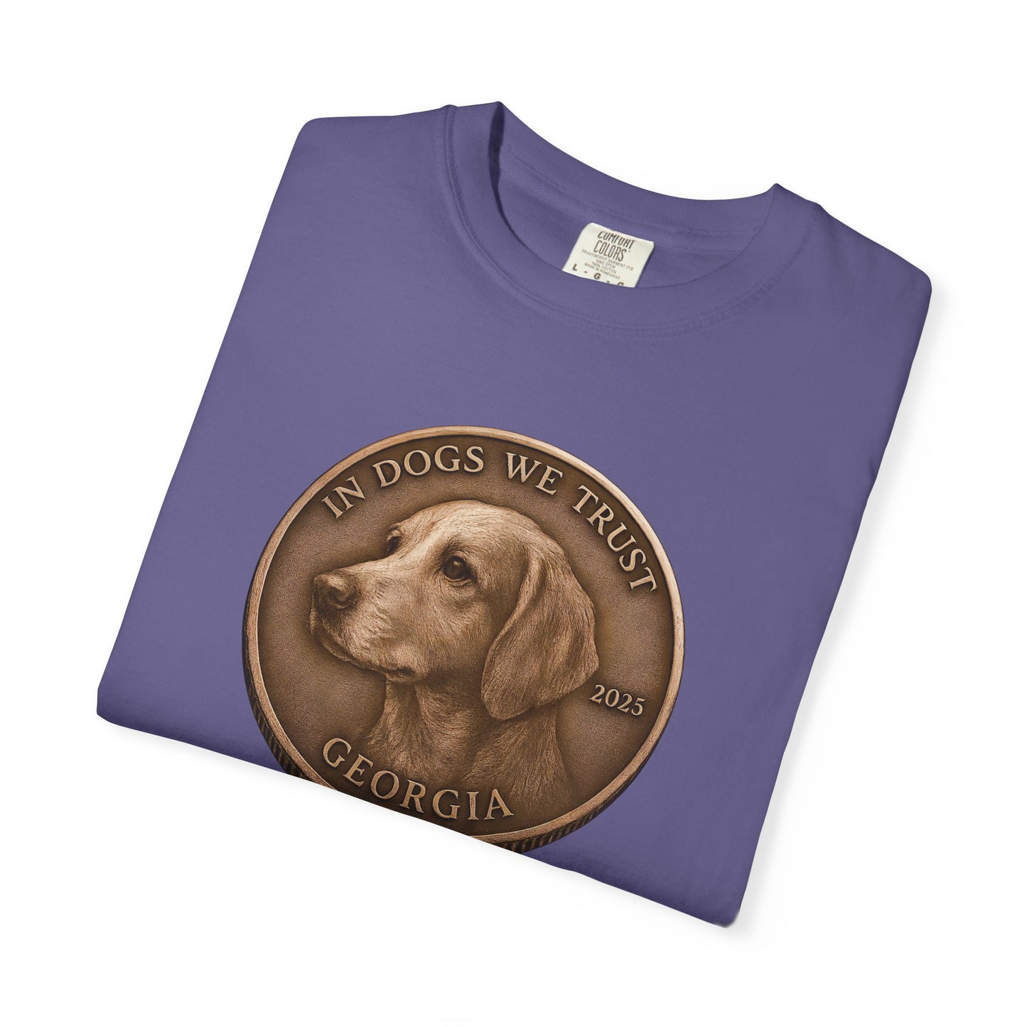 Georgia State Coin T-Shirt Collection - Proud Dog Breed Illustrations