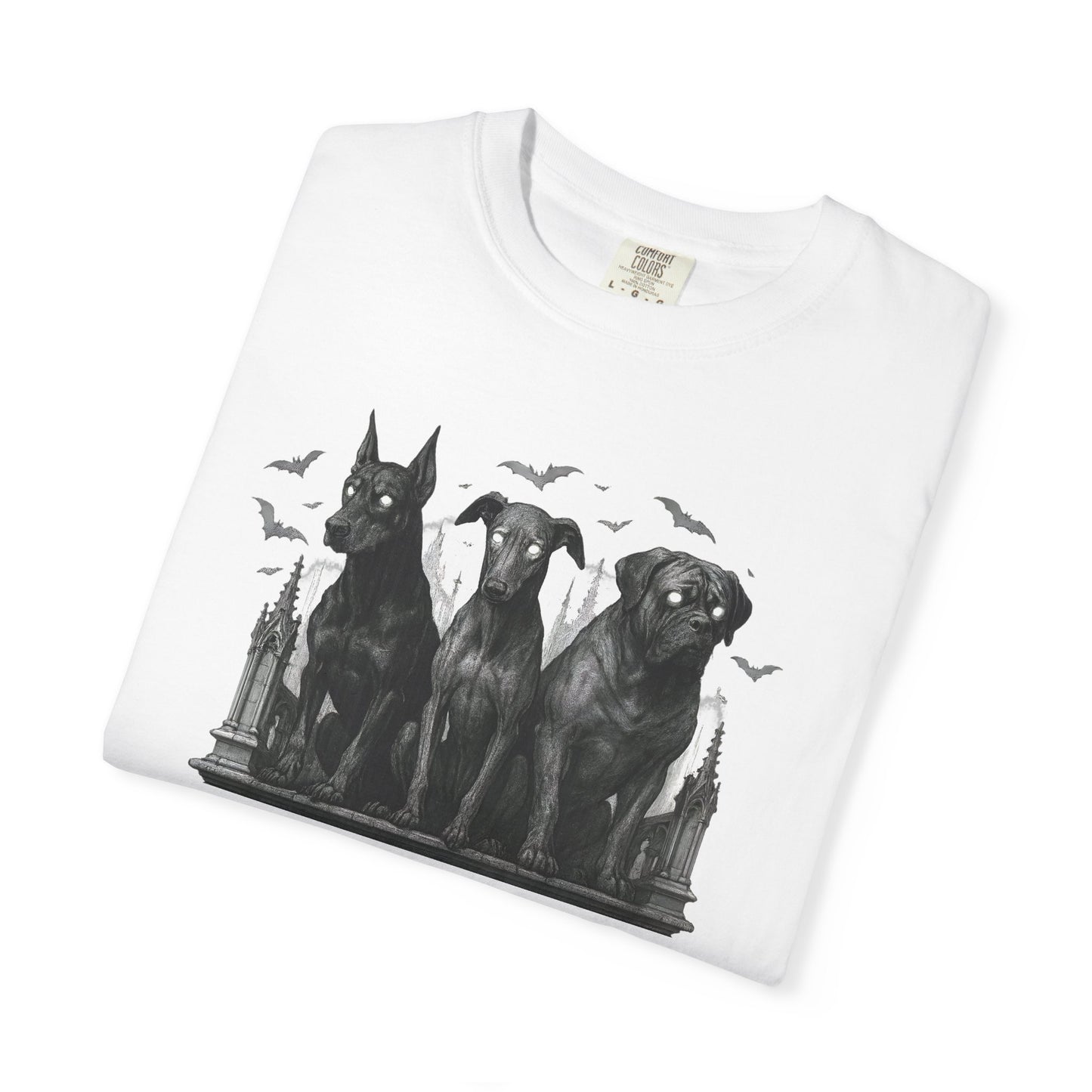 Spooky Doggos Graphic T-Shirt, Perfect for Halloween, Pet Lovers Gift, Casual Wear, Dog Enthusiasts Apparel, Unisex Tee