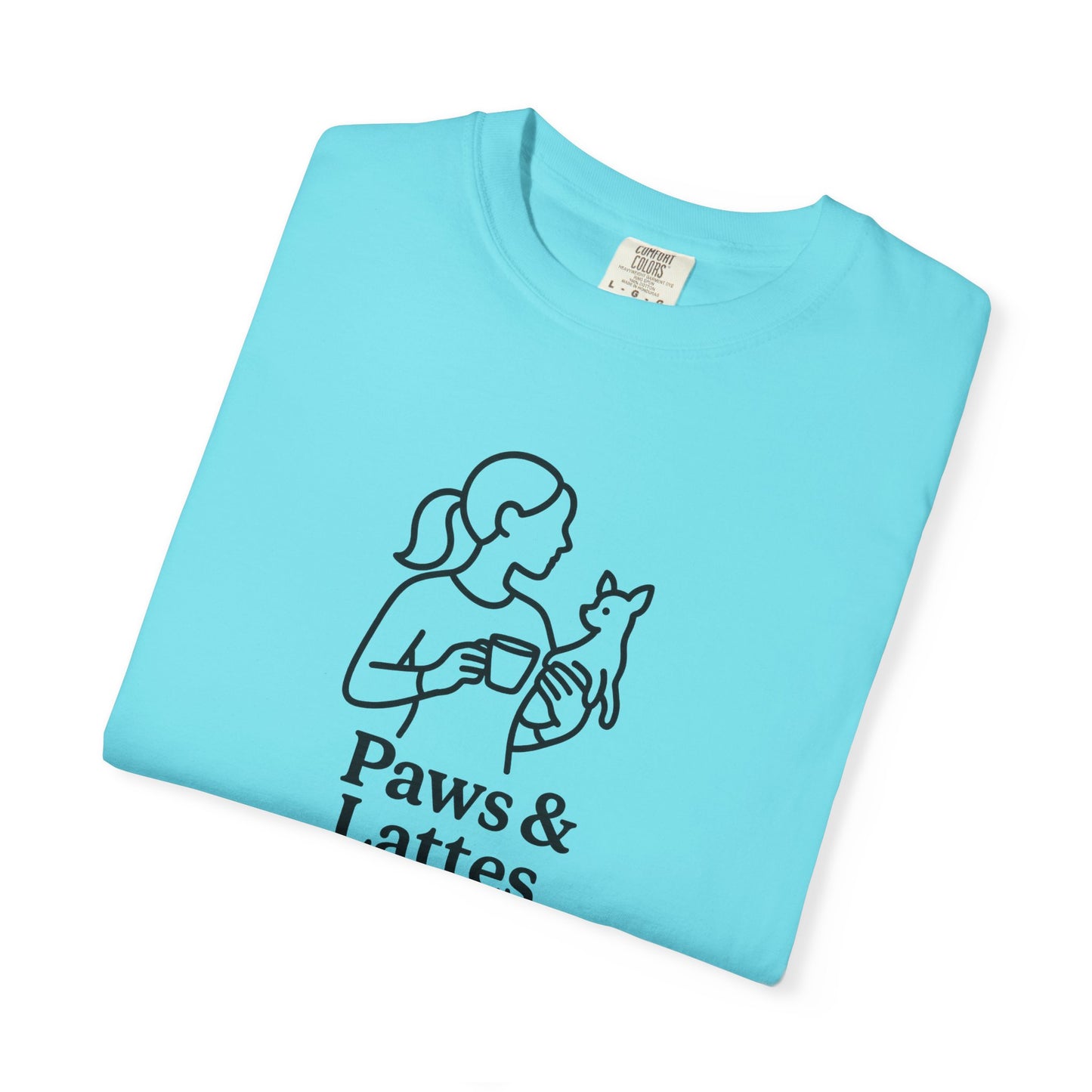 Paws & Lattes Unisex Garment-Dyed T-Shirt, Cute Pet Lover Tee, Coffee Lover Shirt, Animal Adoption Gift, Birthday Gift for Dog Lovers, [...]