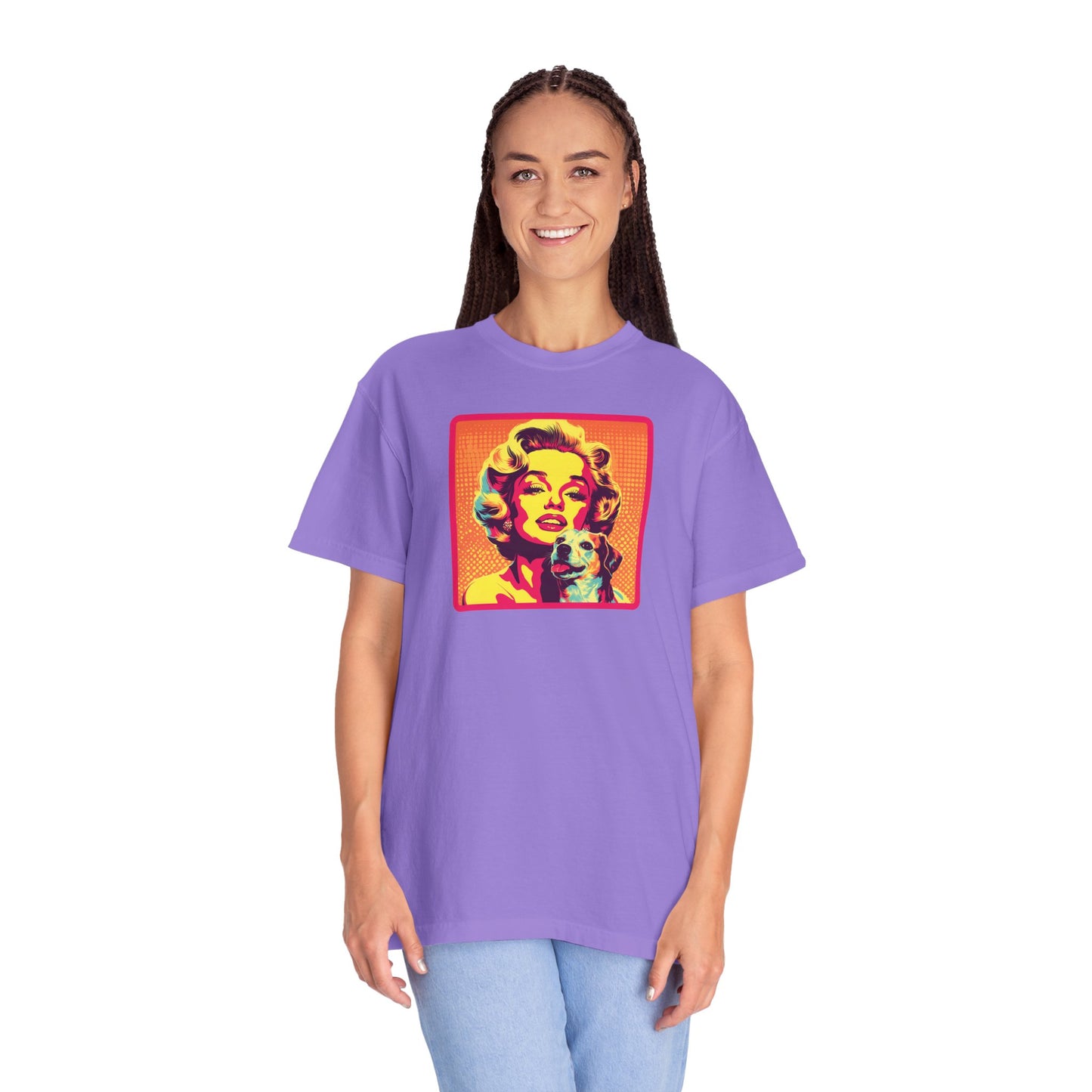 Vintage Dog Mom T-shirt - Unisex Garment-Dyed Tee for Dog Lovers