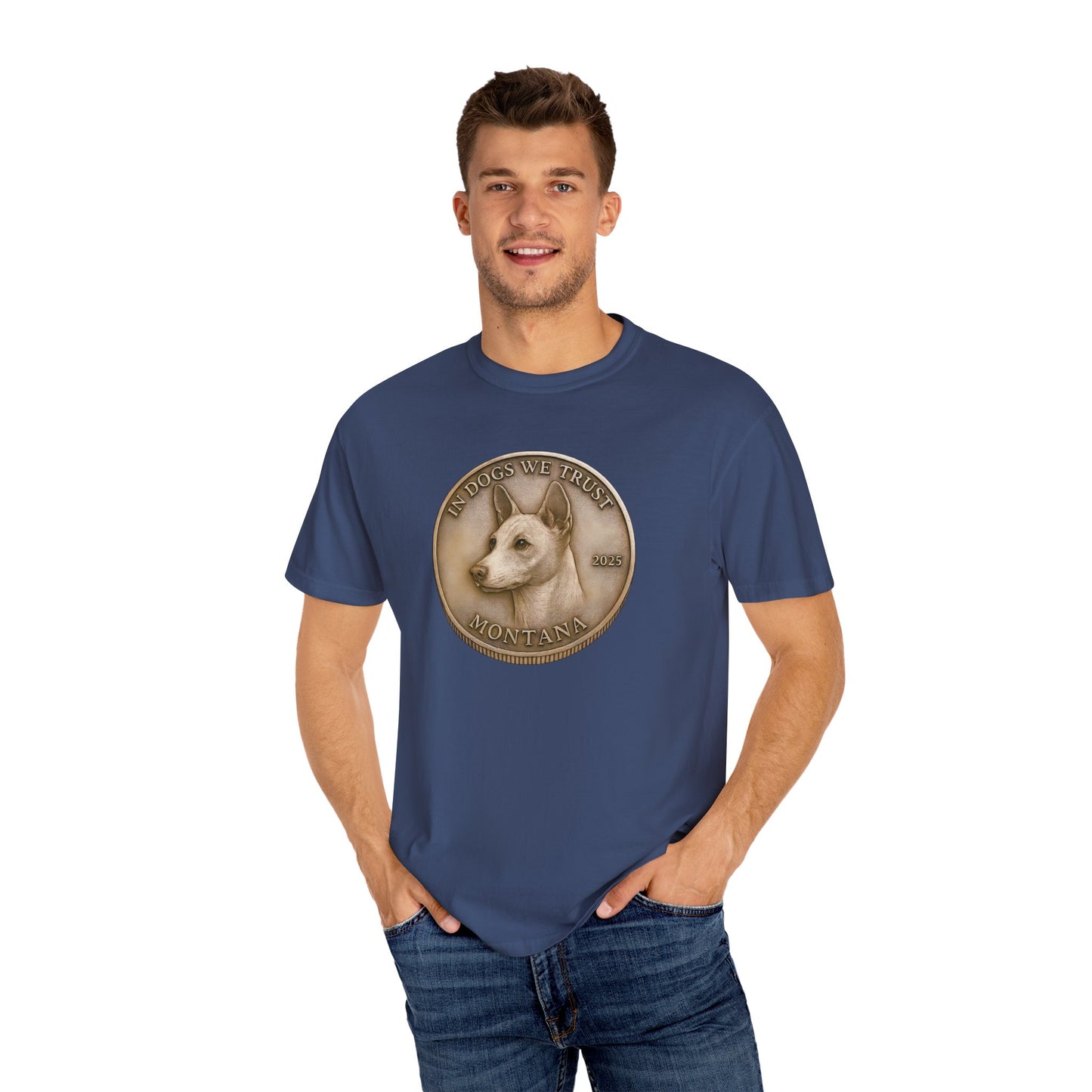 Montana State Coin T-Shirt Collection - Proud Dog Breed Illustrations