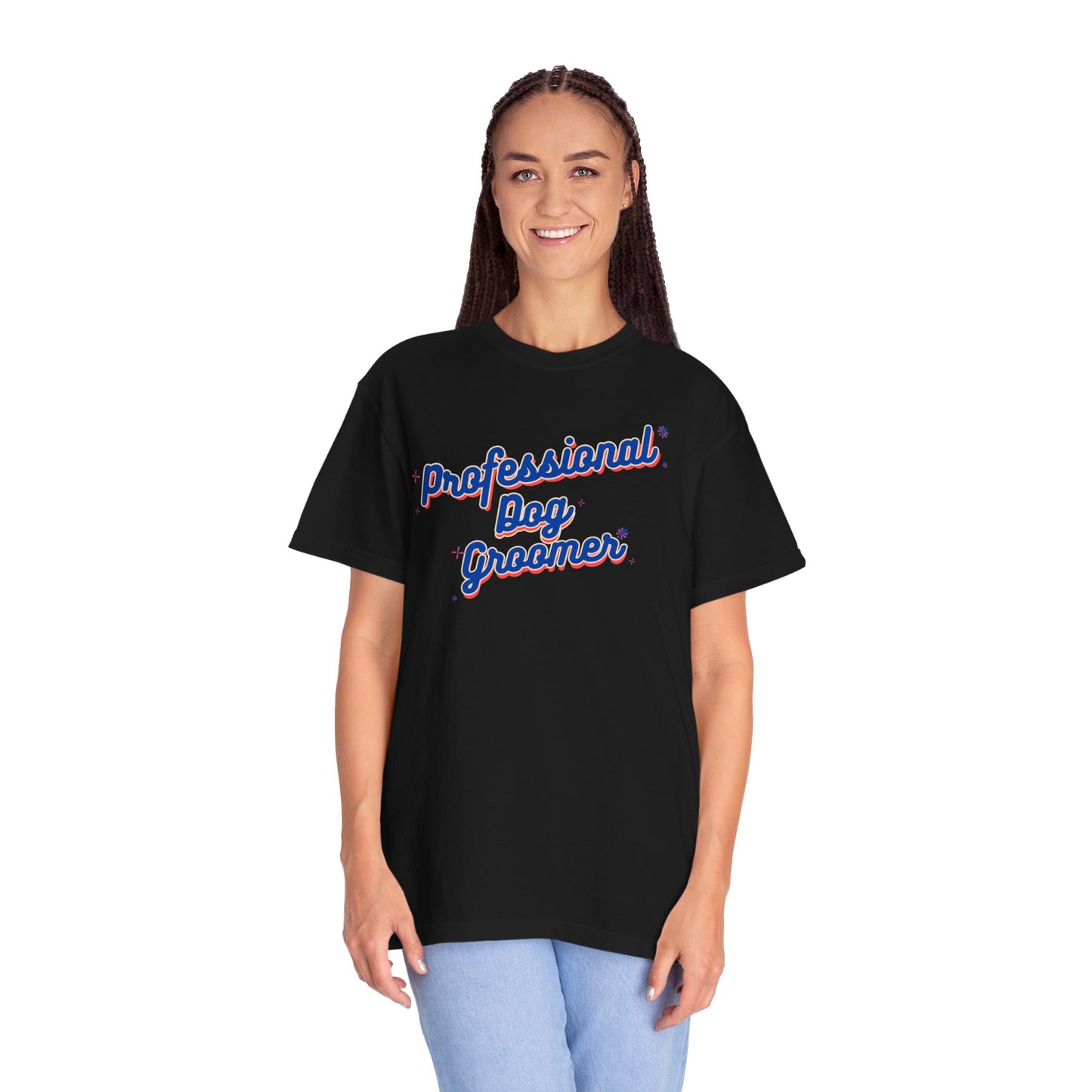 Professional Dog Groomer T-Shirt - Unisex Garment-Dyed Tee for Dog Lovers and Groomers