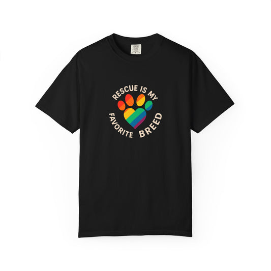 Rescue Is My Favorite Breed Rainbow T-Shirt