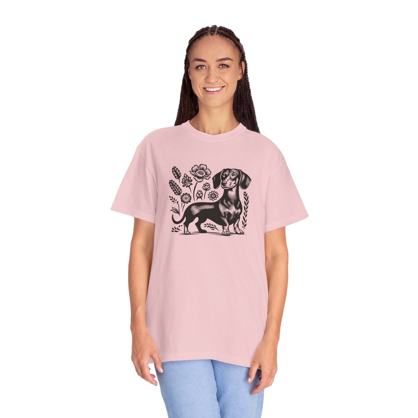 Floral Dachshund T-Shirt