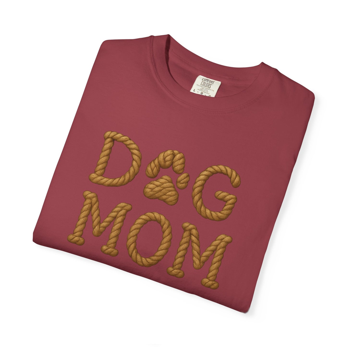 Dog Mom Garment-Dyed T-Shirt, Unisex Pet Lover Tee, Gift for Dog Owners, Casual Wear, Dog Themed Apparel, Animal Lover Clothing