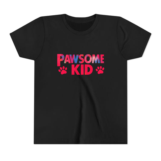 Pawsome Kid Tee, Youth Short Sleeve T-Shirt for Animal Lovers, Fun Gift for Kids Birthday, Pet Lovers Apparel, Cute Animal Shirt