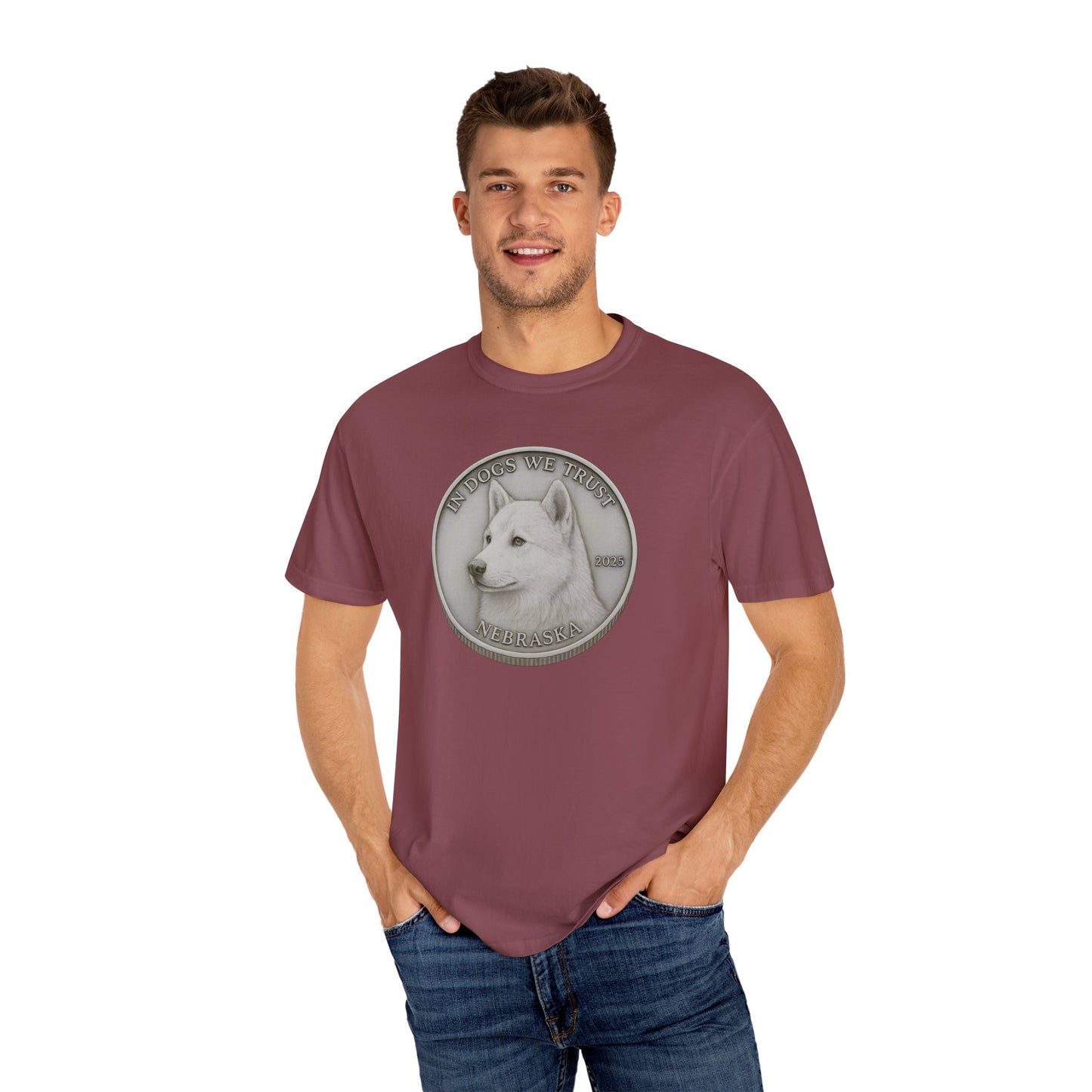 Nebraska State Coin T-Shirt Collection - Proud Dog Breed Illustrations