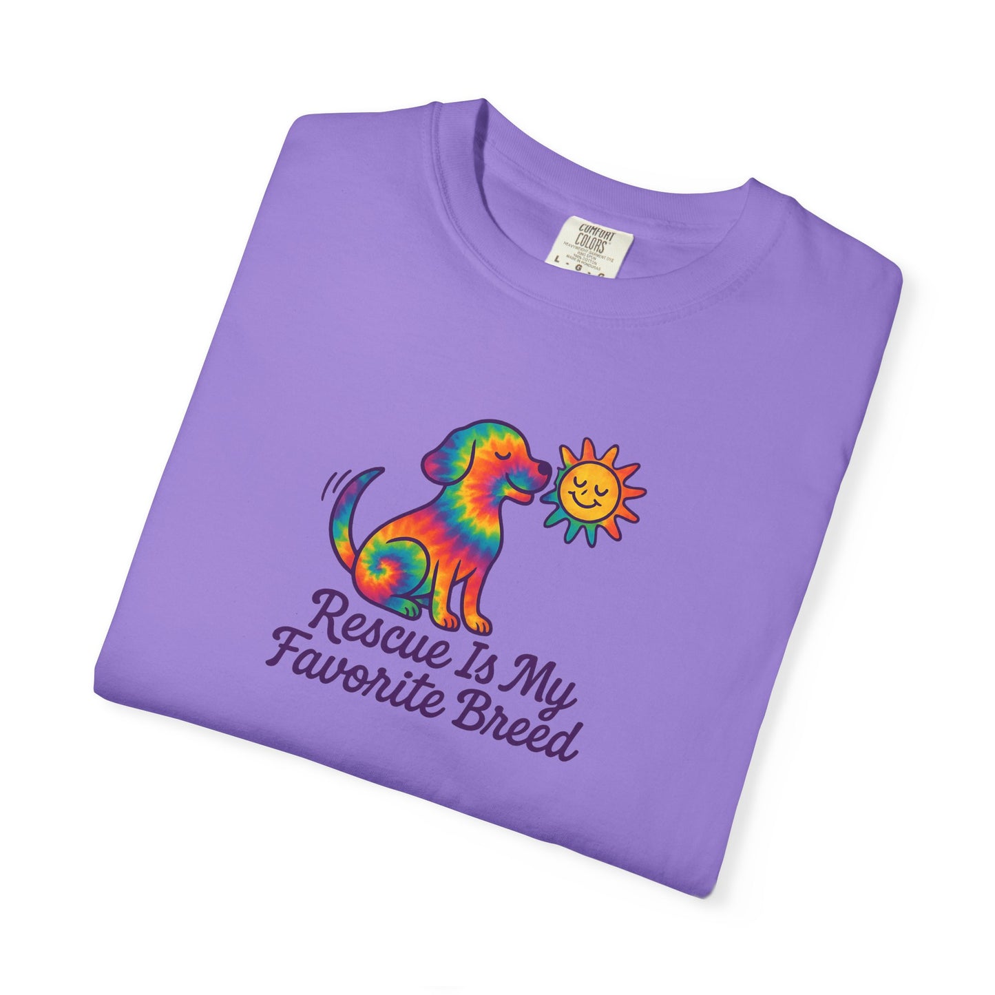 Rescue Dog Lover T-shirt, Unisex Garment-Dyed T-shirt, Animal Rescue Tee, Pet Adoption Shirt, Cute Dog T-shirt, Gift for Dog Lovers
