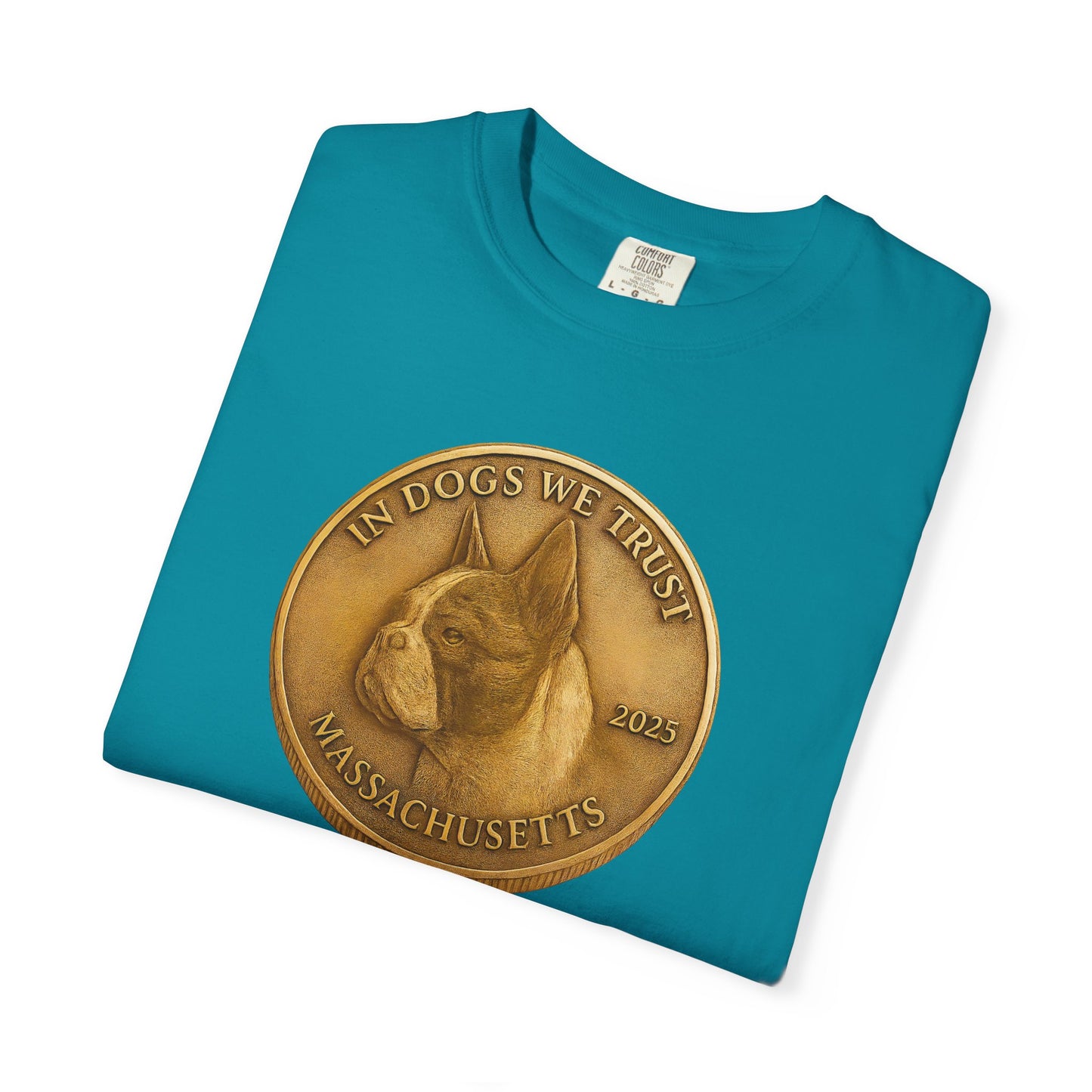 Massachusetts State Coin T-Shirt Collection - Proud Dog Breed Illustrations