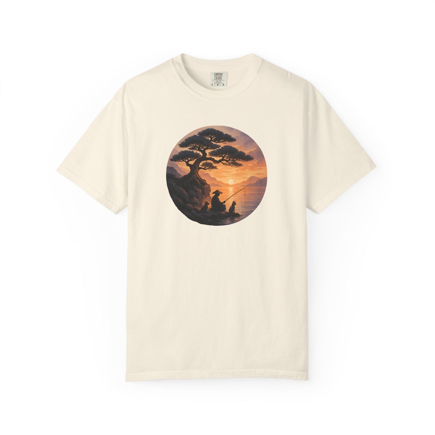 Vintage Sunset Fisherman T-shirt