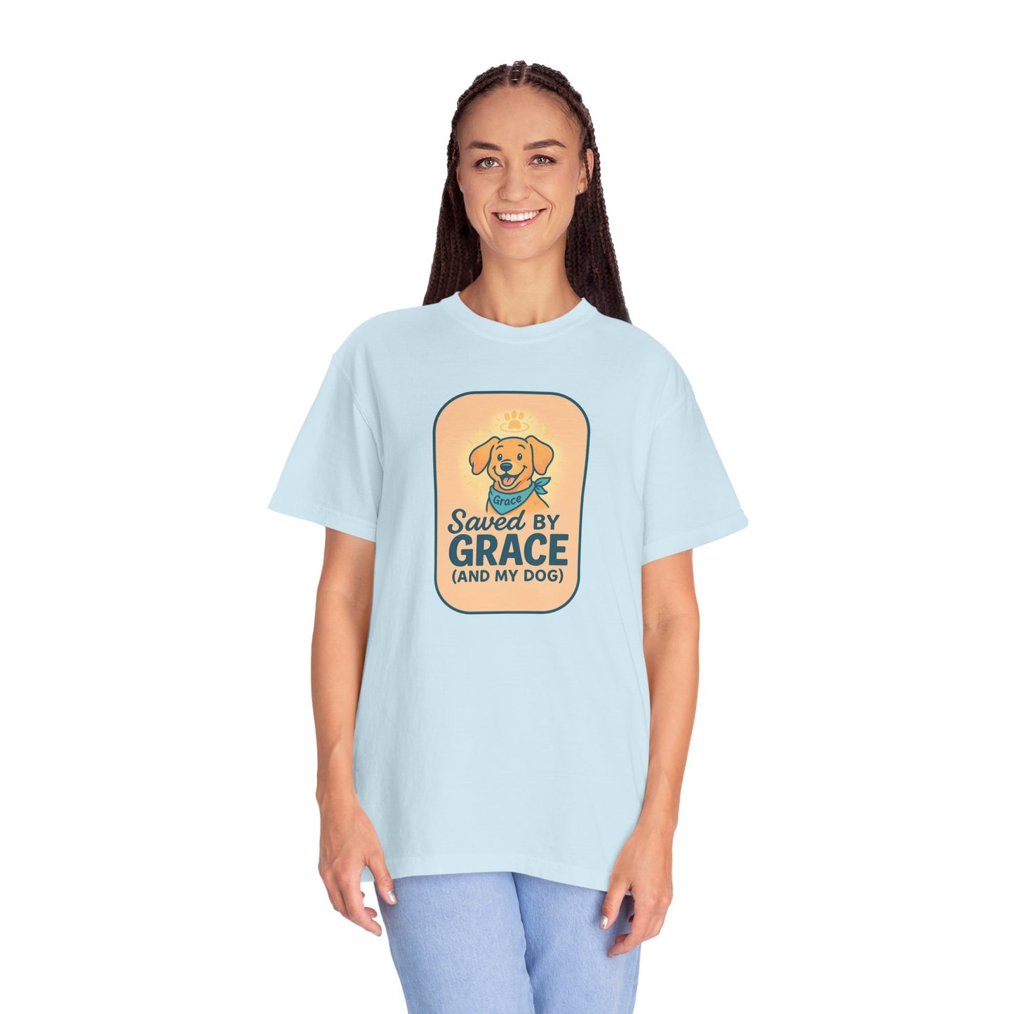 Dog Lover's Saved by Grace T-Shirt, Pet Lover Gift, Casual Tee, Birthday, Dog Adoption, Unisex Fashion, Cute Animal Shirt