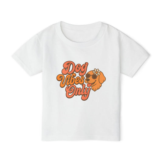 Playful Toddler T-Shirt with Dog Vibes Only Design, Cute Kids Tee, Pet Lover Gift, Birthday Party Outfit, Summer Fun Clothing