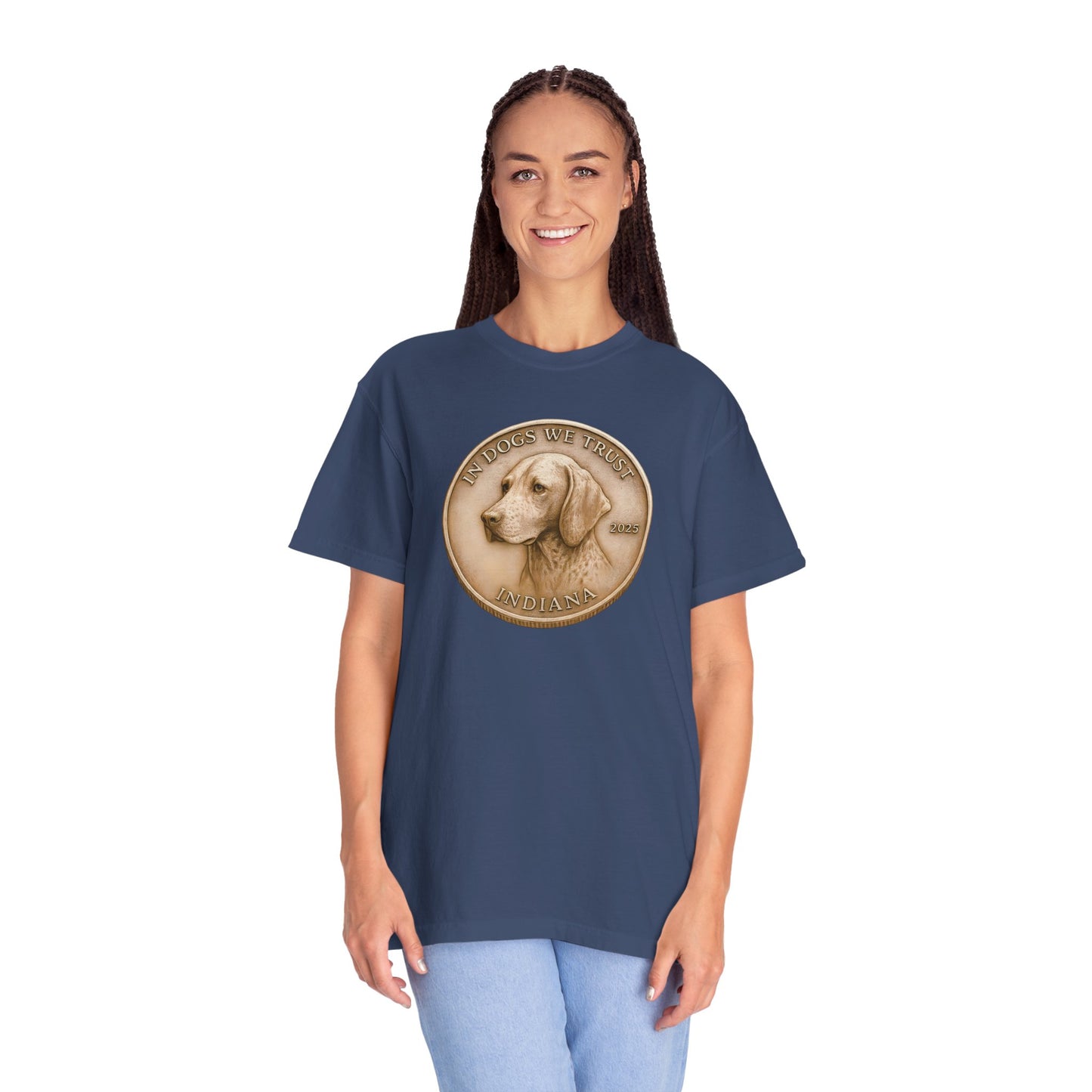 Indiana State Coin T-Shirt Collection - Proud Dog Breed Illustrations