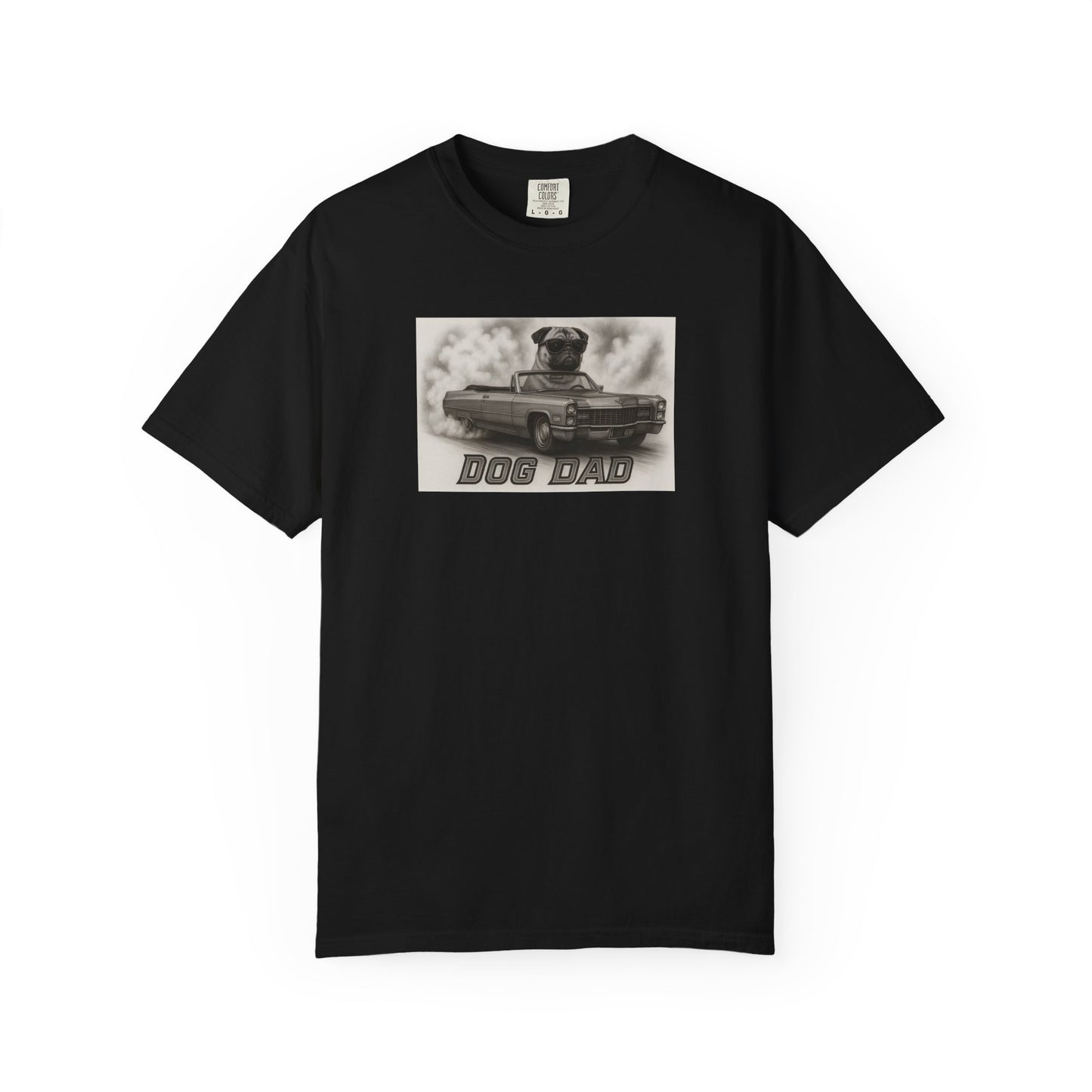 Dog Dad -Pug - Cool Dogs in Cool Cars T-Shirt Collection