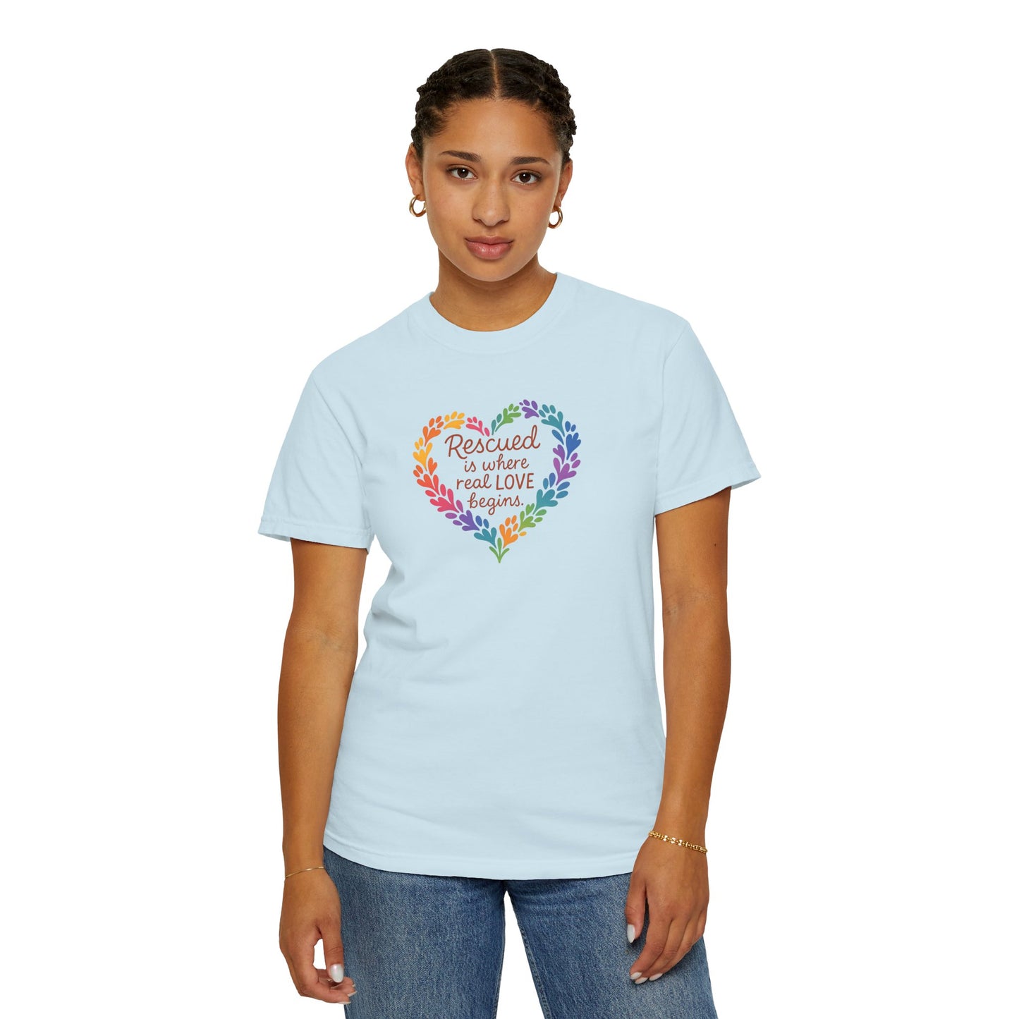 Heartwarming Rescue T-Shirt for Animal Lovers, Gift for Pet Owners, Adoption Day, Love Your Pet, Eco-Friendly Apparel
