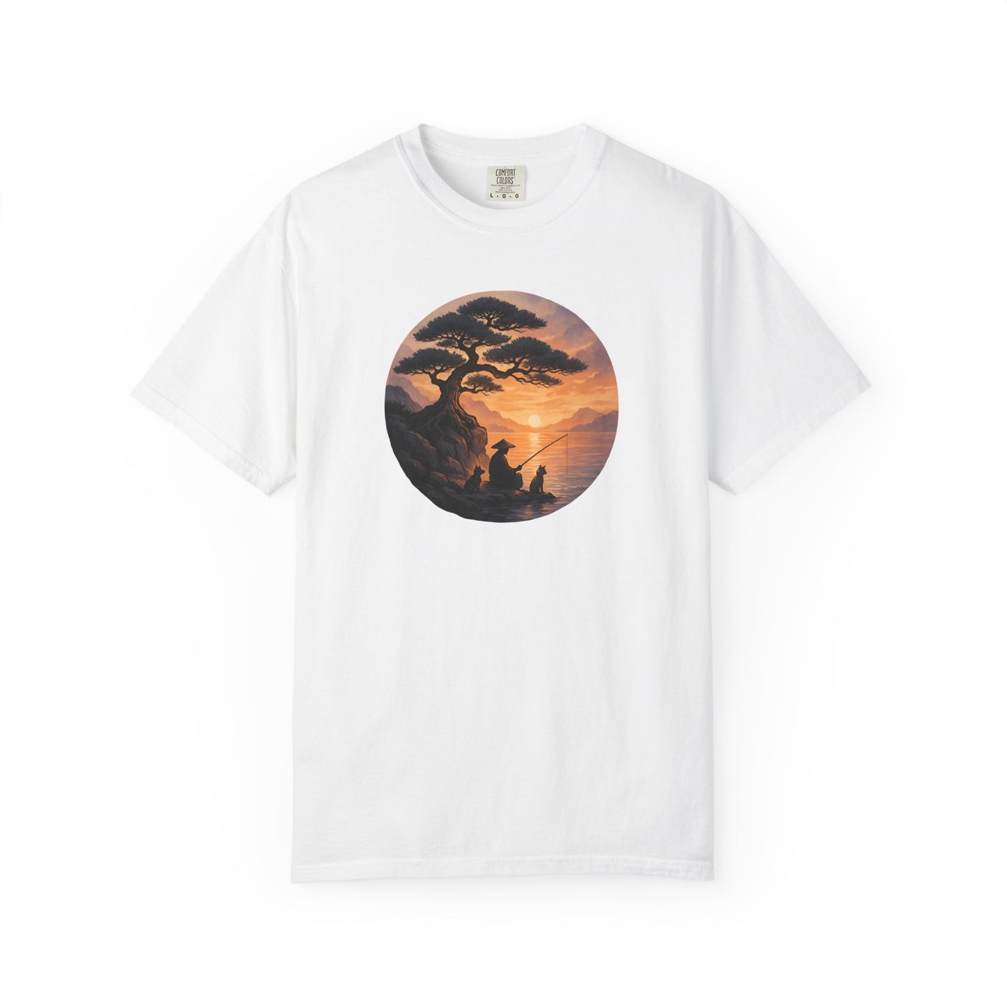 Vintage Sunset Fisherman T-shirt
