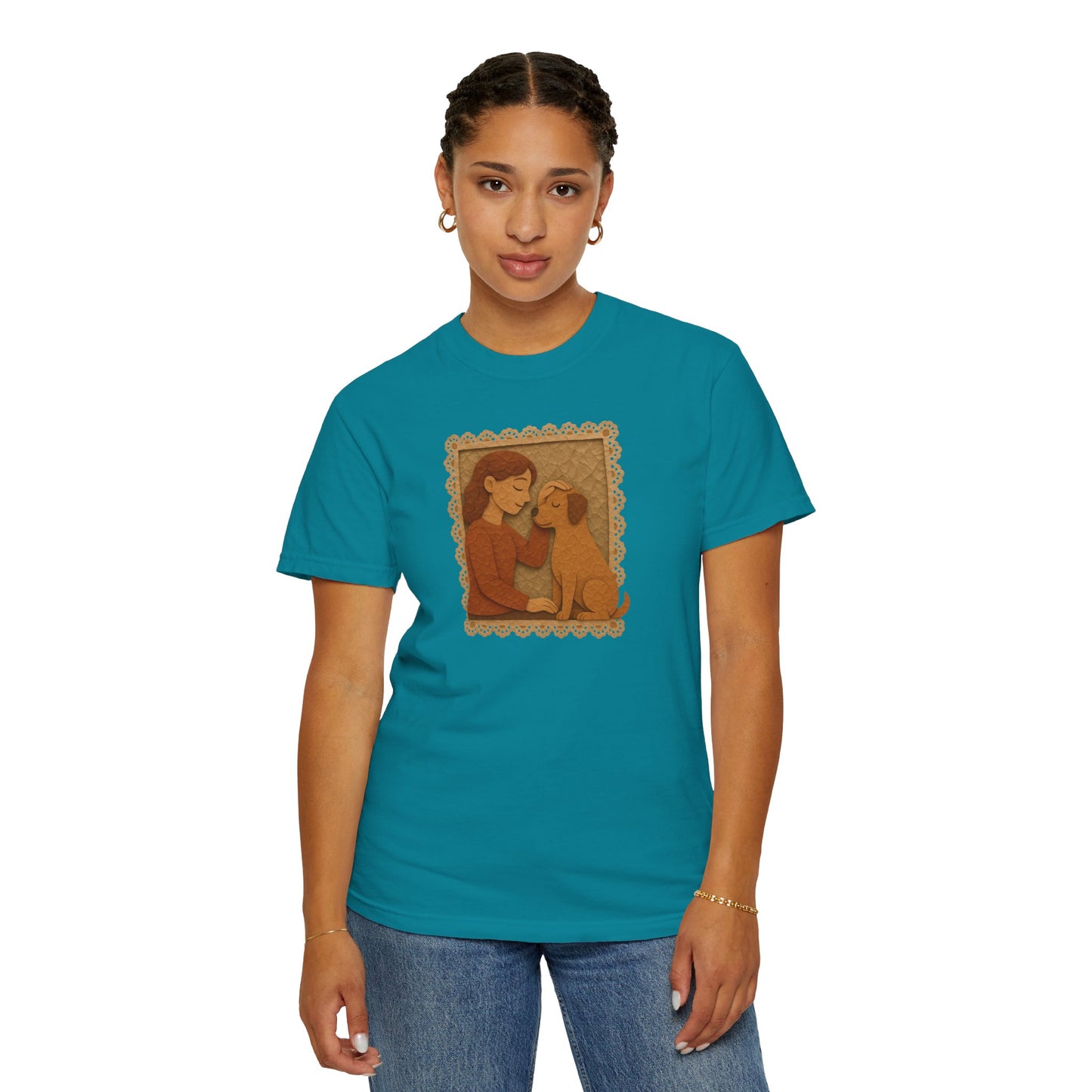 Dog Mom T-shirt - Unisex Garment-Dyed Tee for Dog Lovers