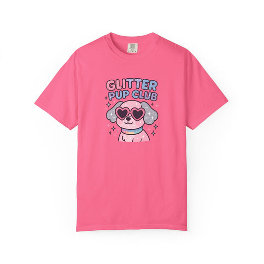 Glitter Pup Club Unisex T-Shirt, Cute Dog Tee, Pet Lovers Gift, Fun Casual Wear, Animal Lover Shirt, Summer Essentials
