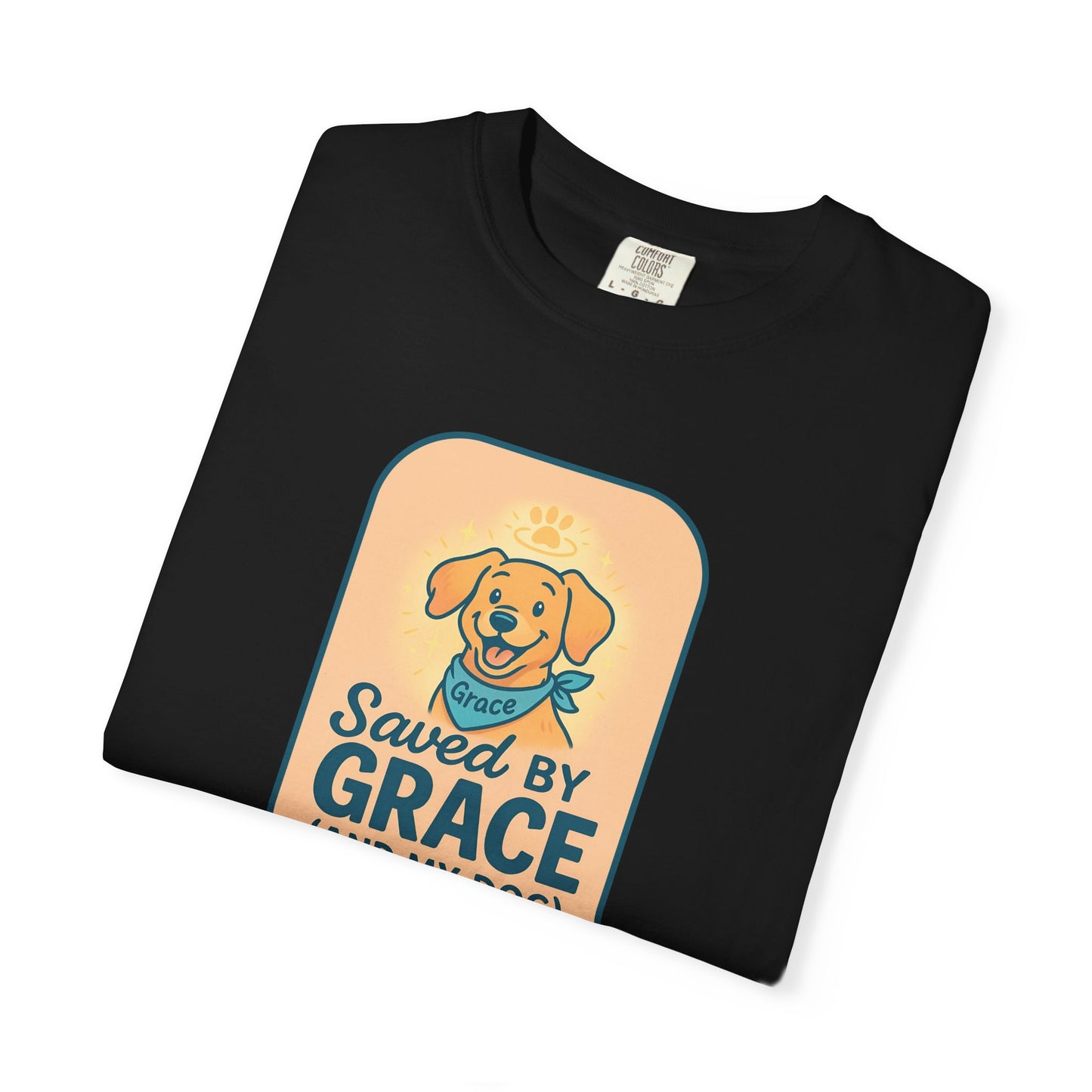 Dog Lover's Saved by Grace T-Shirt, Pet Lover Gift, Casual Tee, Birthday, Dog Adoption, Unisex Fashion, Cute Animal Shirt