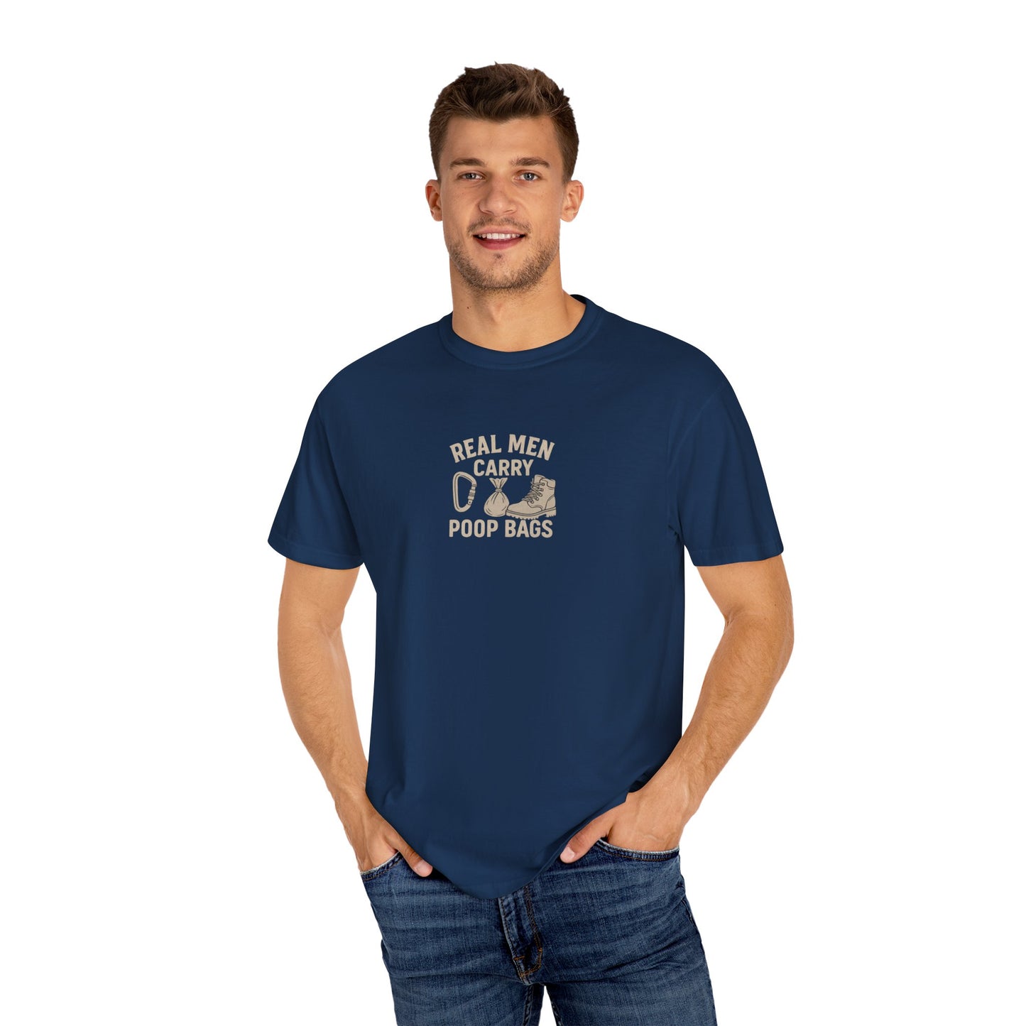 Real Men Carry Poop Bags Dog Dad T-Shirt