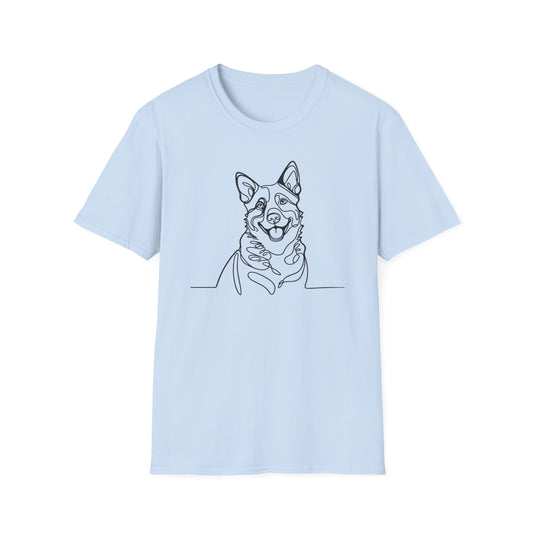 🖤 True Grit – Blue Heeler Line Art Tee