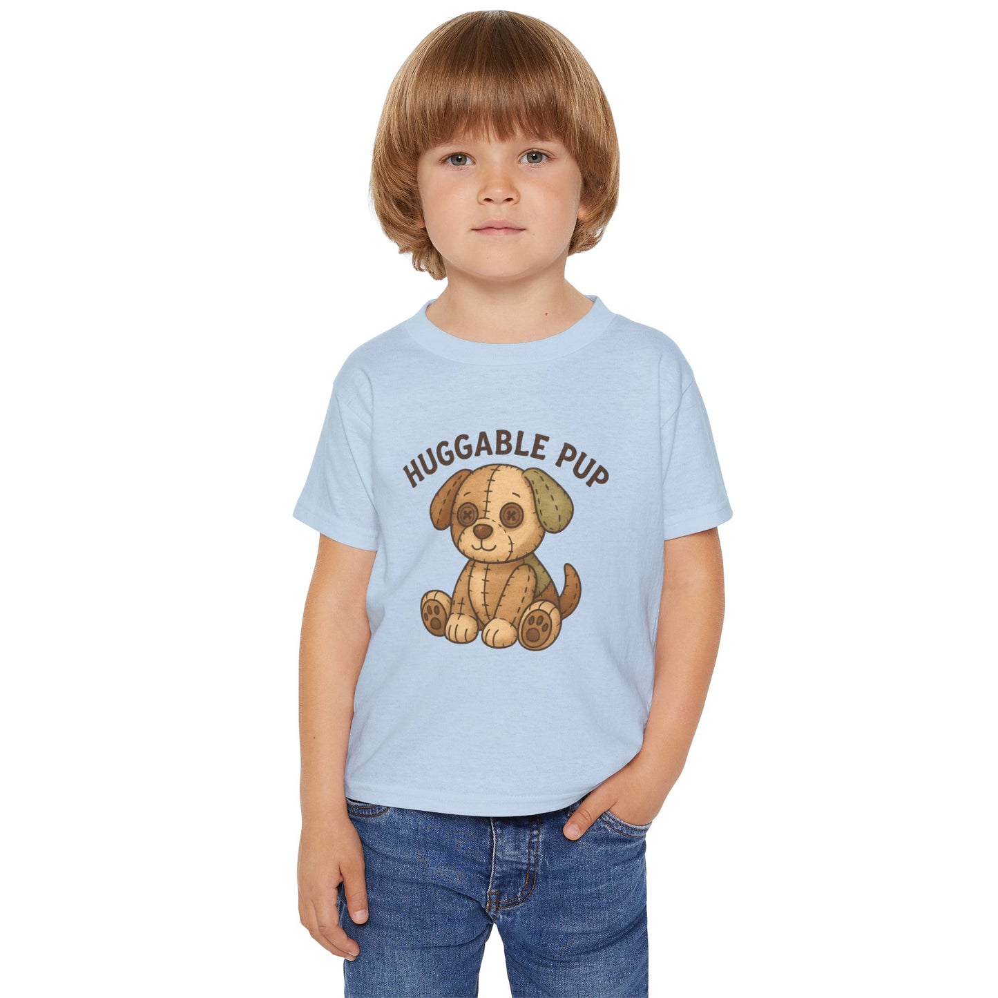 Cute Toddler T-shirt featuring Huggable Pup, Pet Lover Gift, Kids Apparel, Birthday Gift, Baby Shower Gift, Playtime Attire