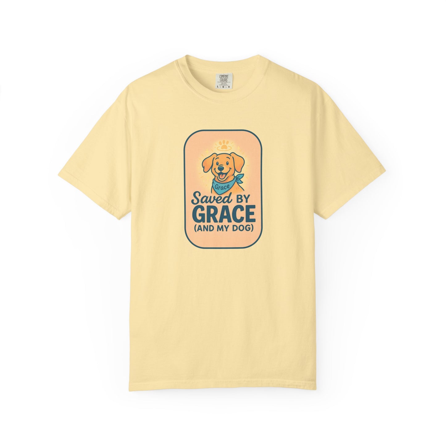 Dog Lover's Saved by Grace T-Shirt, Pet Lover Gift, Casual Tee, Birthday, Dog Adoption, Unisex Fashion, Cute Animal Shirt