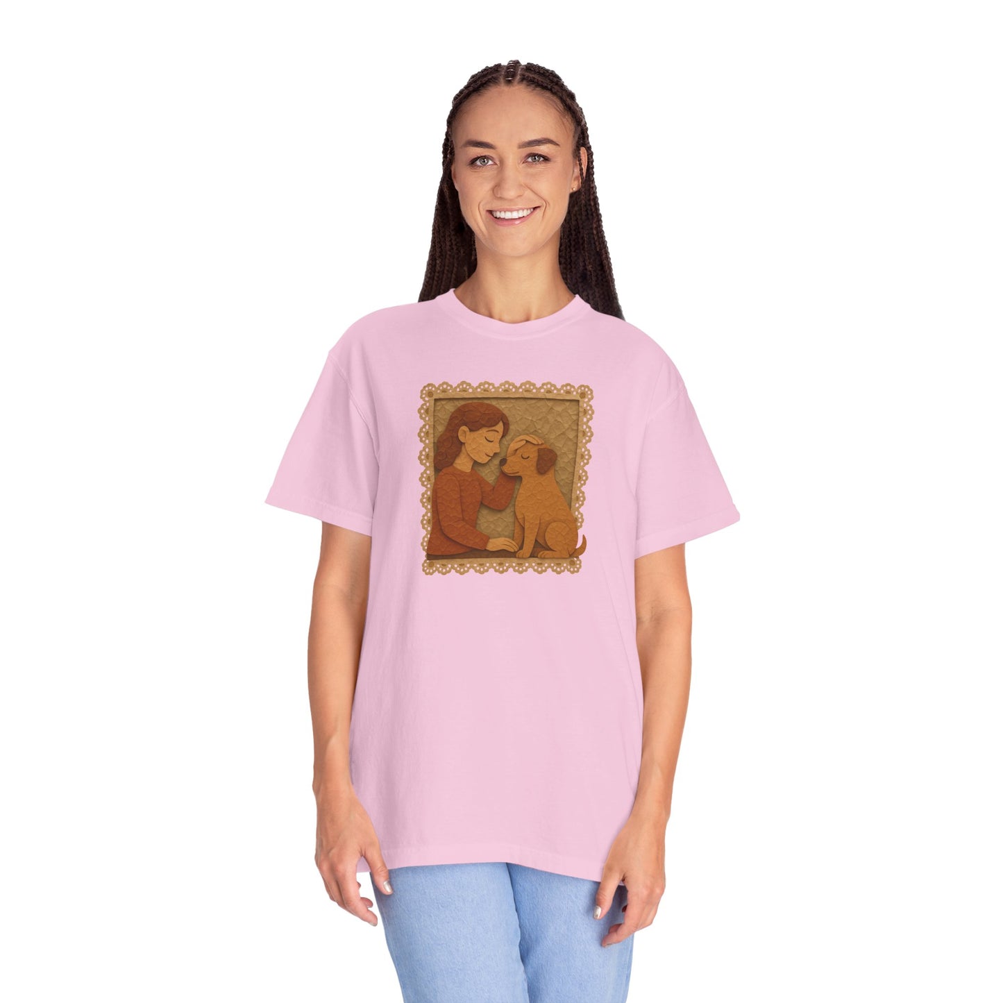 Dog Mom T-shirt - Unisex Garment-Dyed Tee for Dog Lovers