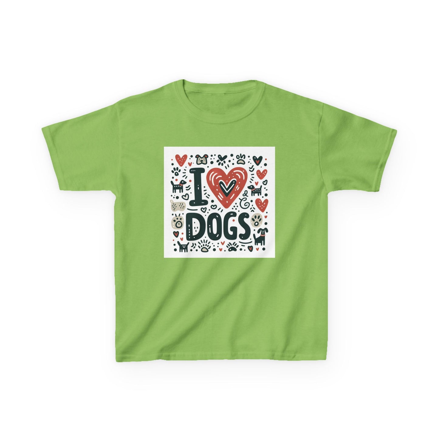 Kids Tee - Kids Love Dogs Design