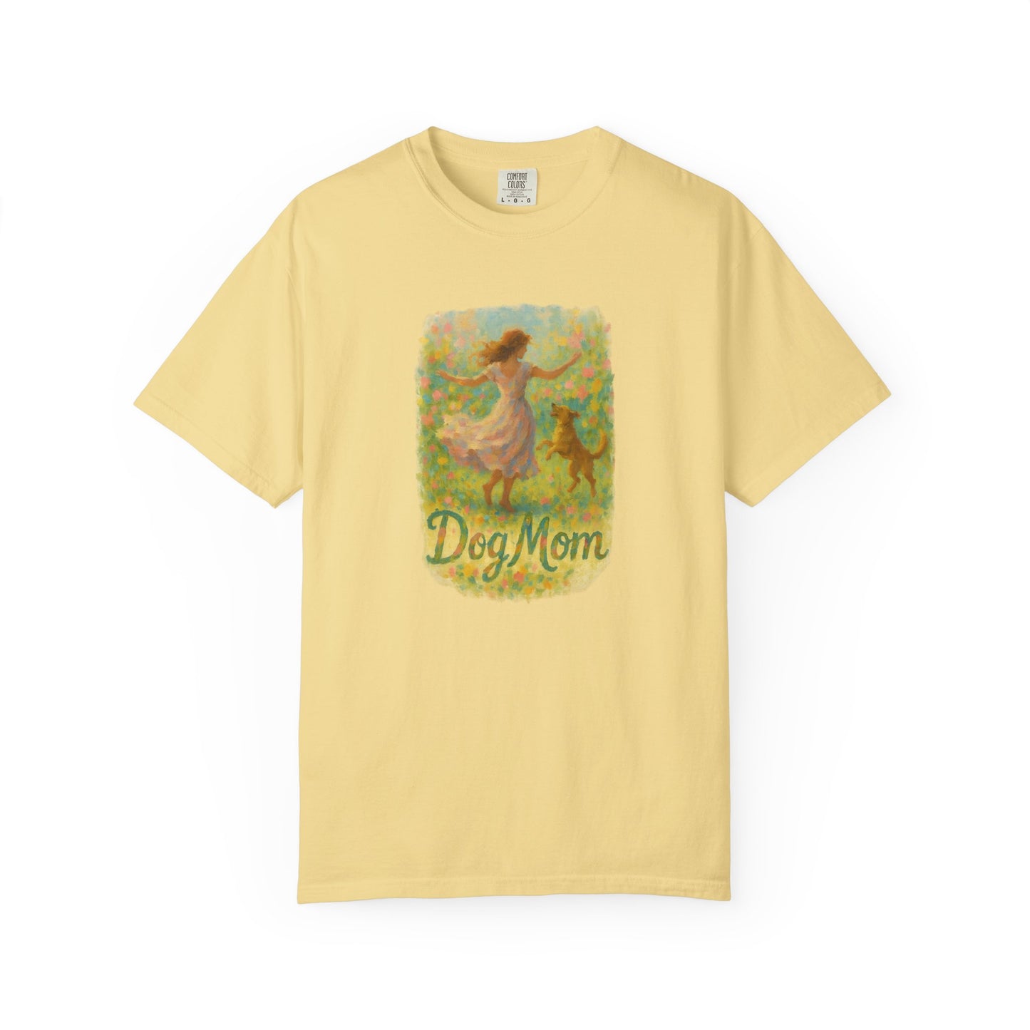 Dog Mom T-Shirt, Cute Animal Lover Tee, Gift for Pet Moms, Garment-Dyed T-Shirt, Casual Summer Shirt, Birthday Gift, Dog Lover Merchandise