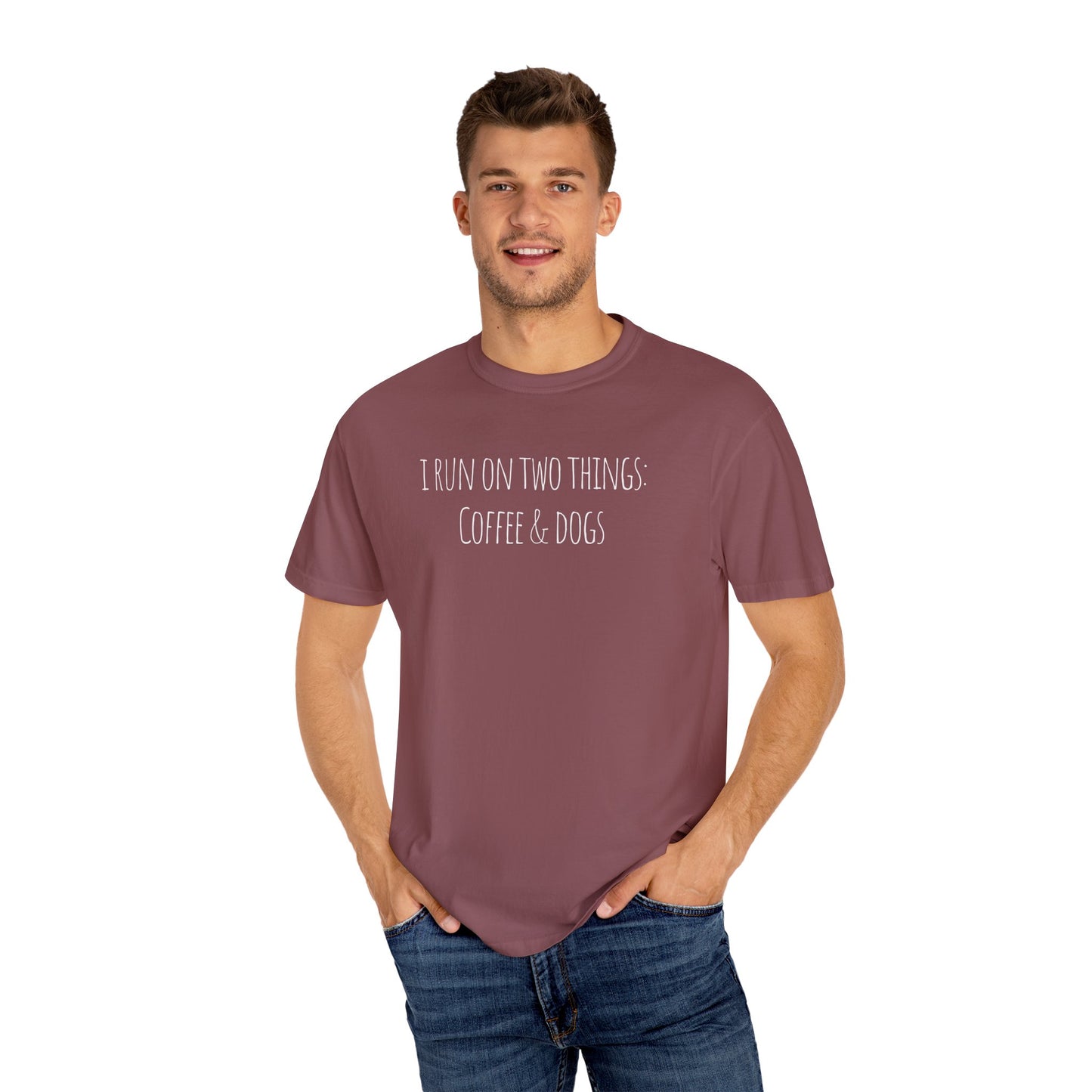 Coffee & Dogs T-Shirt - Casual Graphic Tee for Dog Lovers
