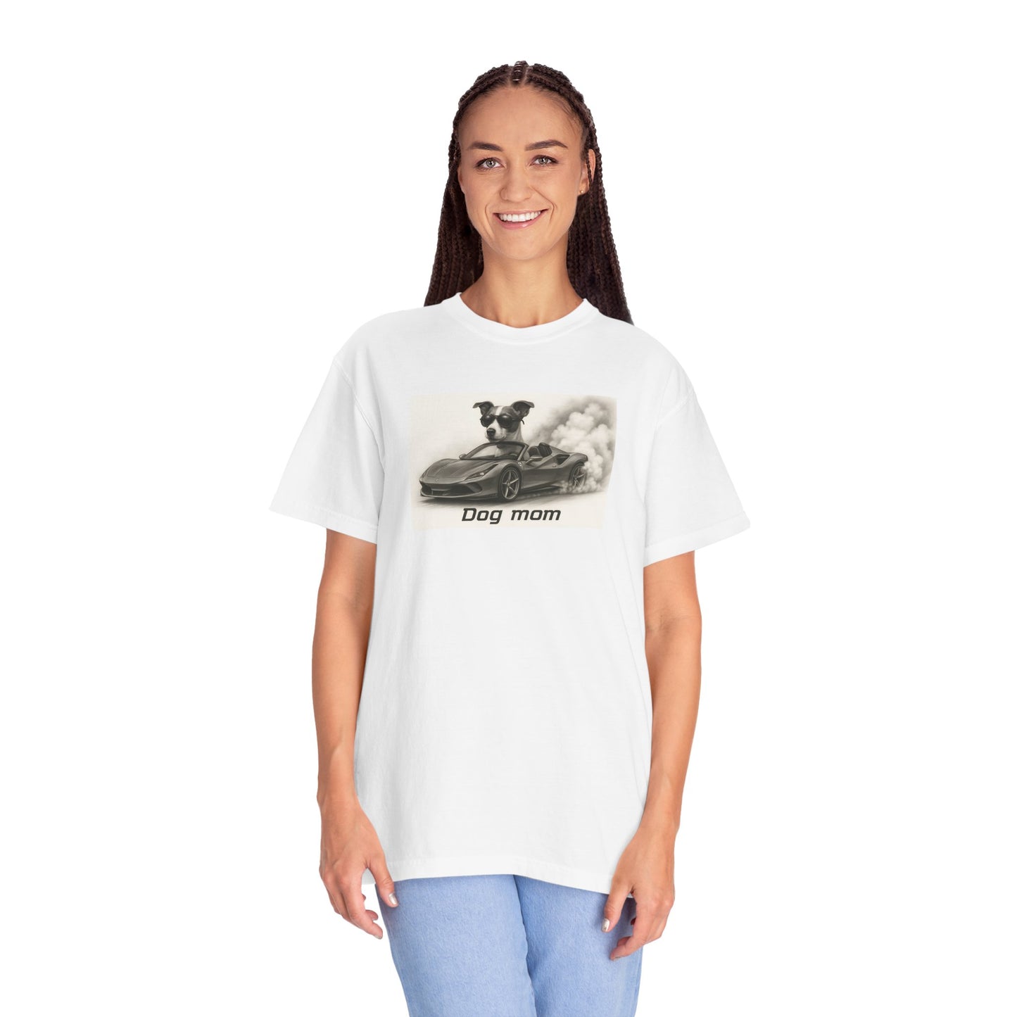 Dog Mom - Jack Russell Terrier - “Cool Dogs in Cool Cars” T-Shirt Collection