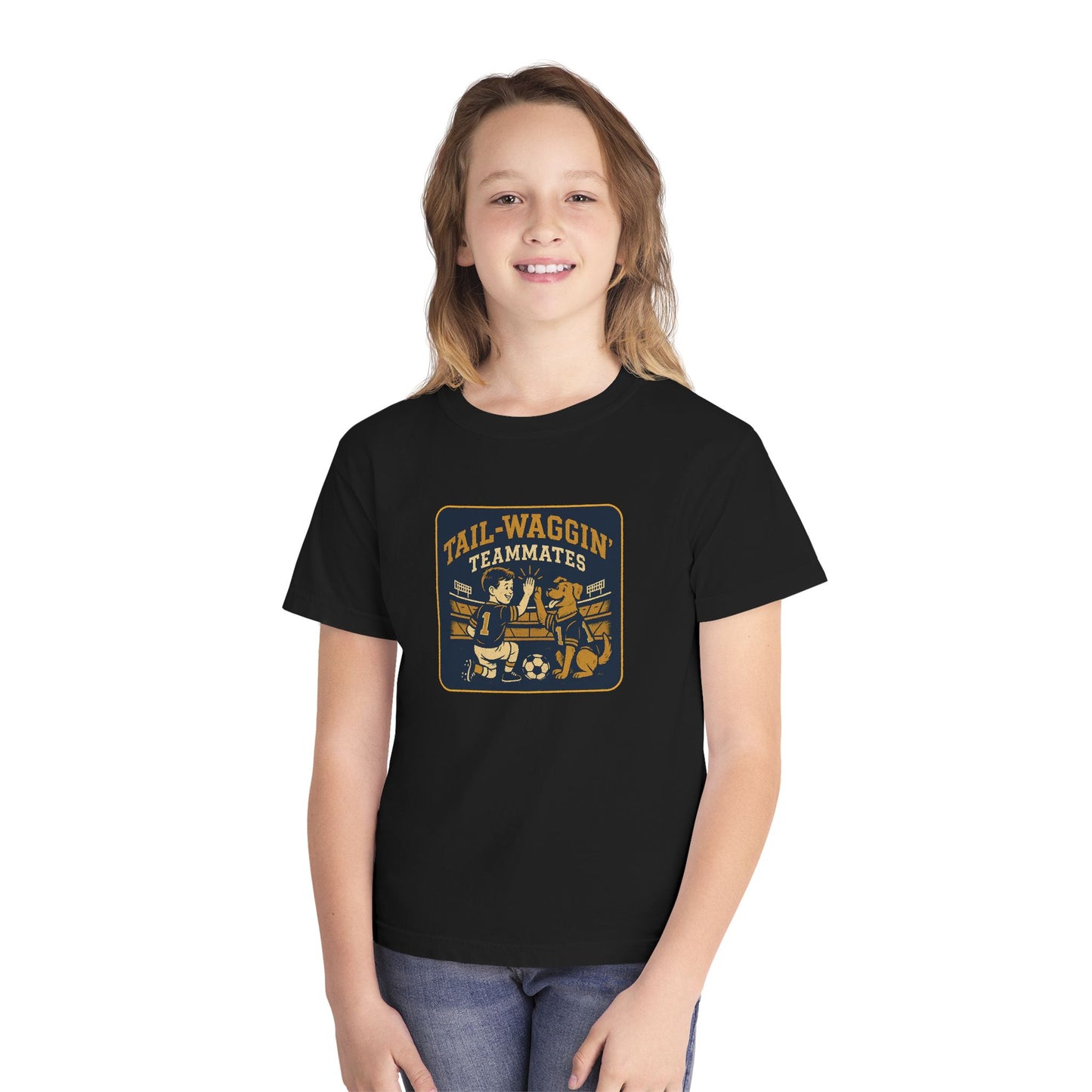 Youth Tail-Waggin' Teammates Midweight Tee