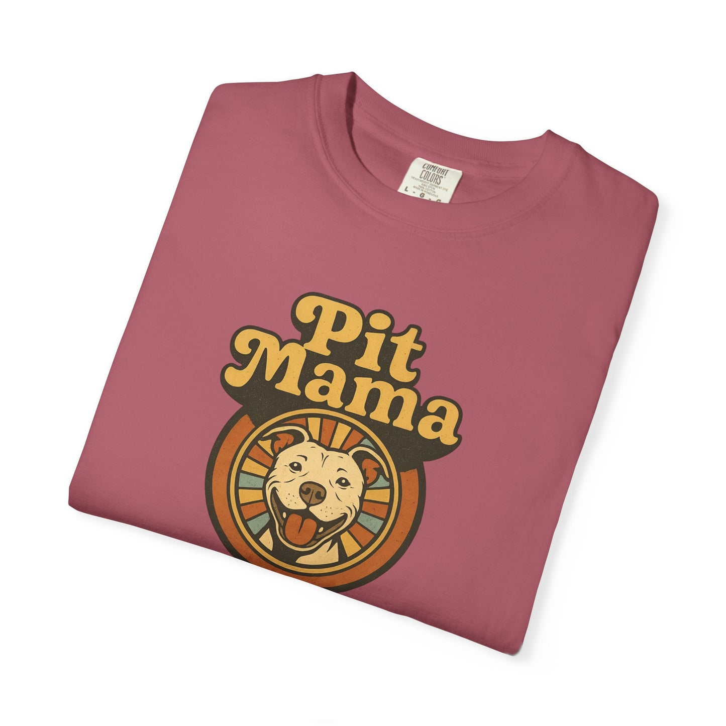 Pit Mama Unisex Garment-Dyed T-shirt | Perfect for Dog Lovers, Animal Advocates, Casual Wear, Mother's Day Gift, Pet Enthusiasts