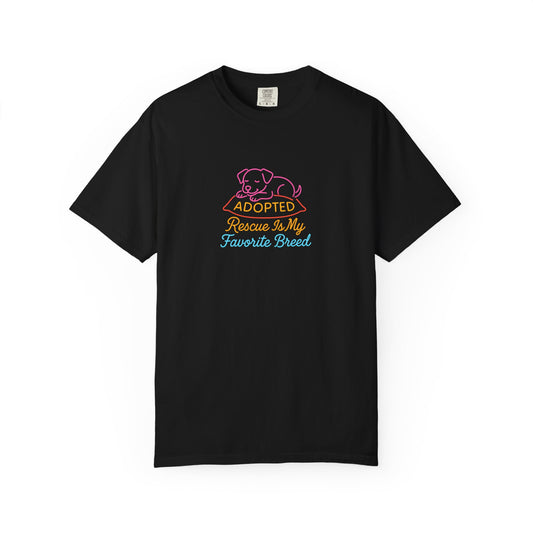 Adopted, Rescue Is My Favorite Breed Unisex T-Shirt | Dog Lover Gift, Animal Rescue Shirt, Pet Adoption Tee, Cute Dog T-Shirt, Birthday Gift