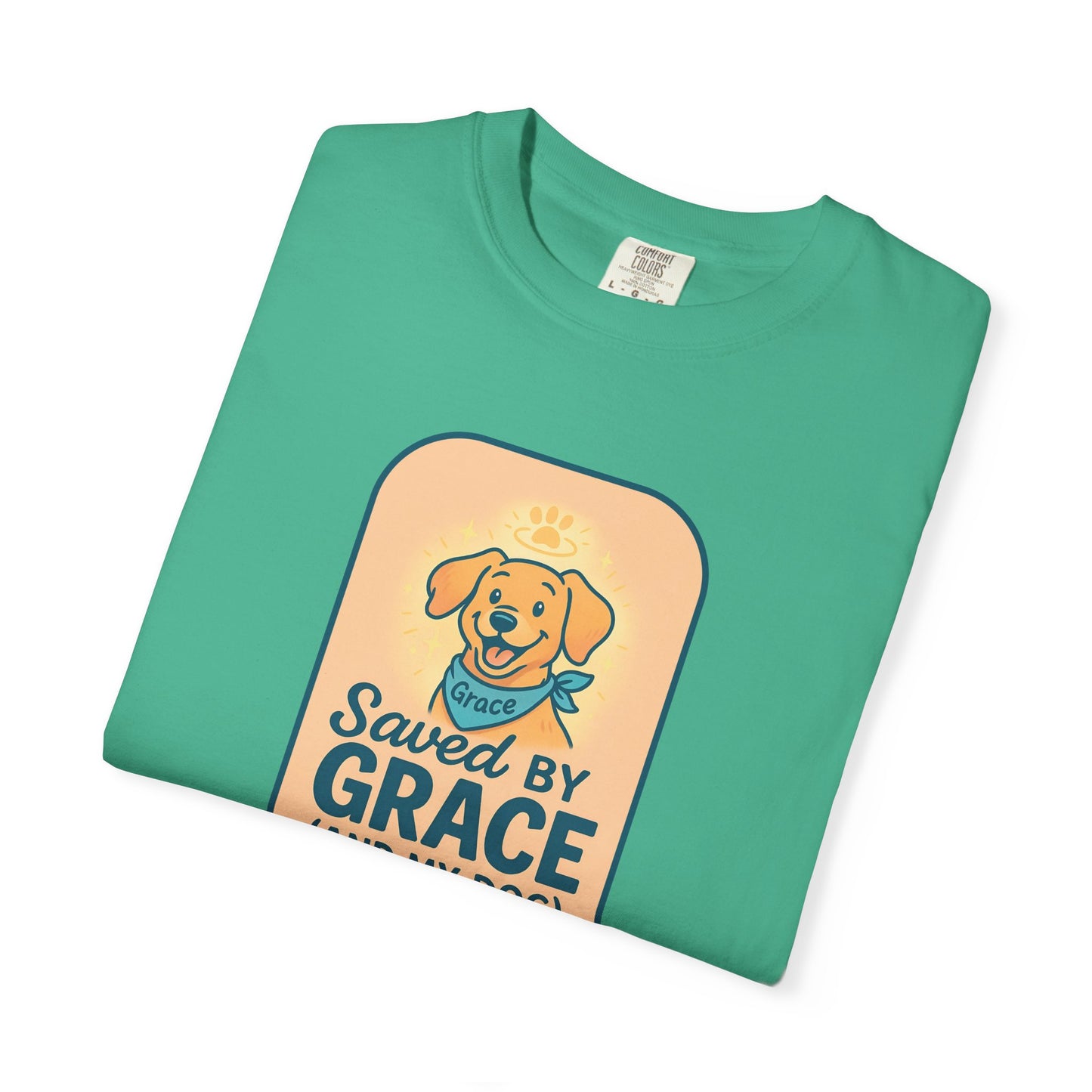 Dog Lover's Saved by Grace T-Shirt, Pet Lover Gift, Casual Tee, Birthday, Dog Adoption, Unisex Fashion, Cute Animal Shirt